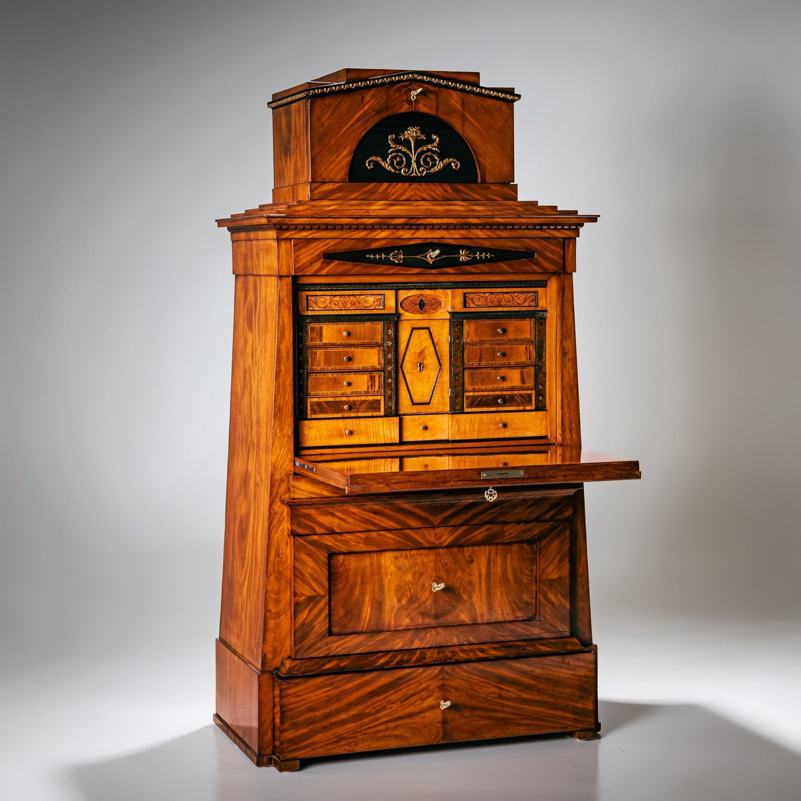 Biedermeier Pyramid Secretary, Berlin Circa 1810 photo Furniture