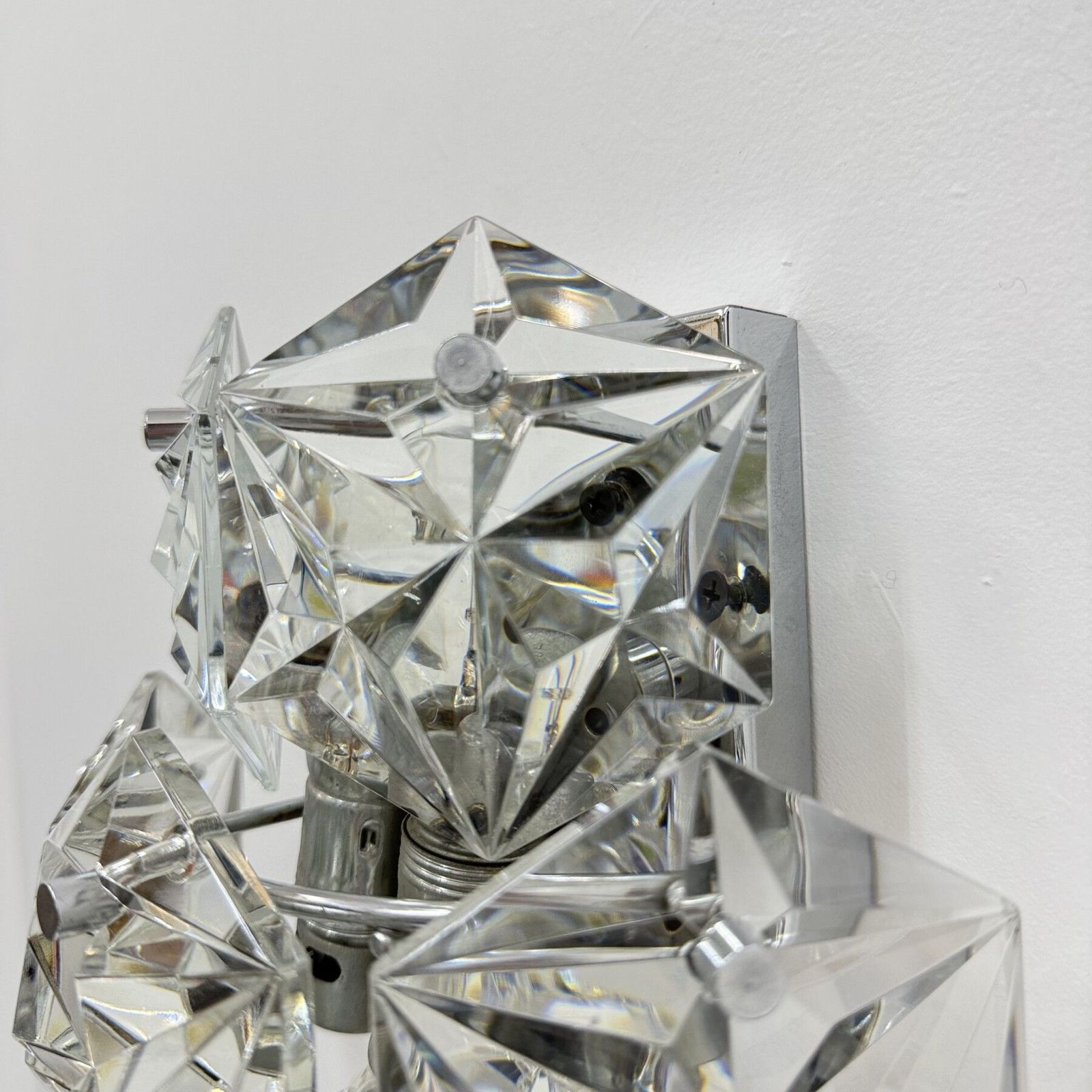 Lighting Mid Century Crystal Sconce By Kinkeldey , Germany , 1970s photo