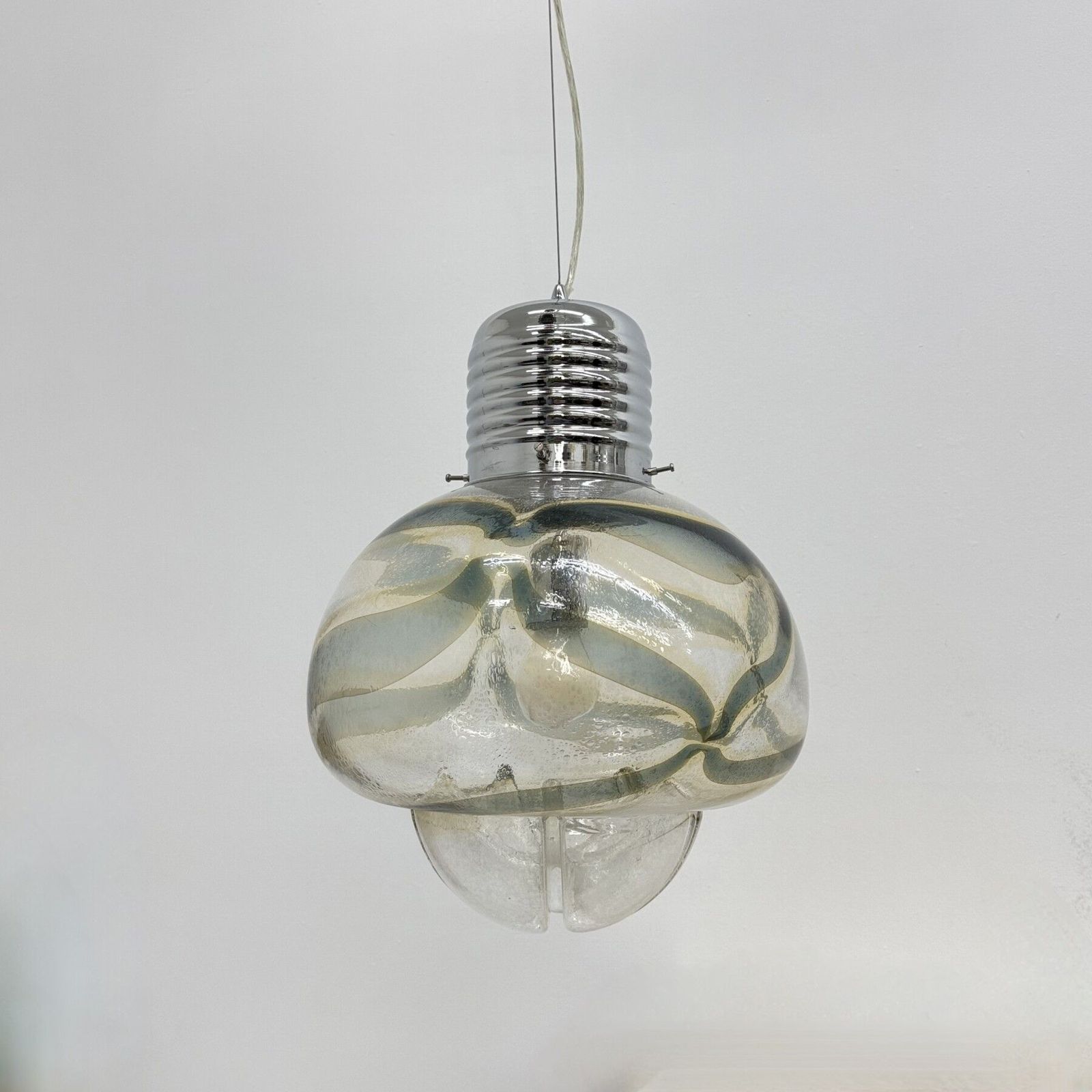 Verlichting Grote Mazzega glazen hanglamp, jaren 1970, Italië photo