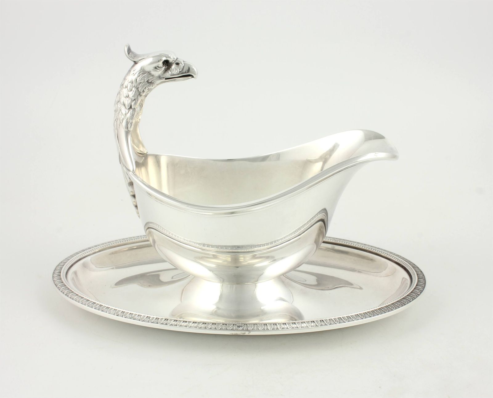 photo buy Silver Plate Christofle Gallia Eagle Sauce Boat. French Gravy Sauciere.