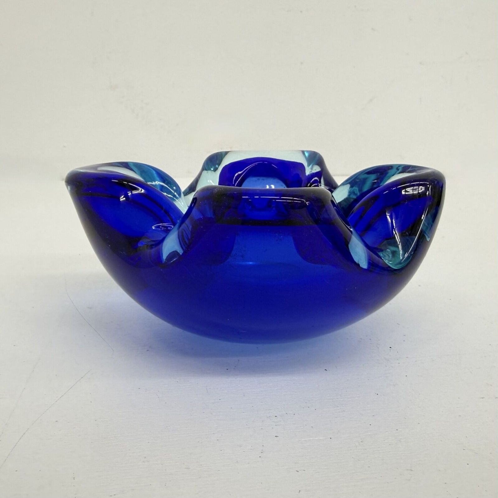1288.0 Mid Century Design Set Of 6 Blue Murano Glass Bowls, 1970’s photo