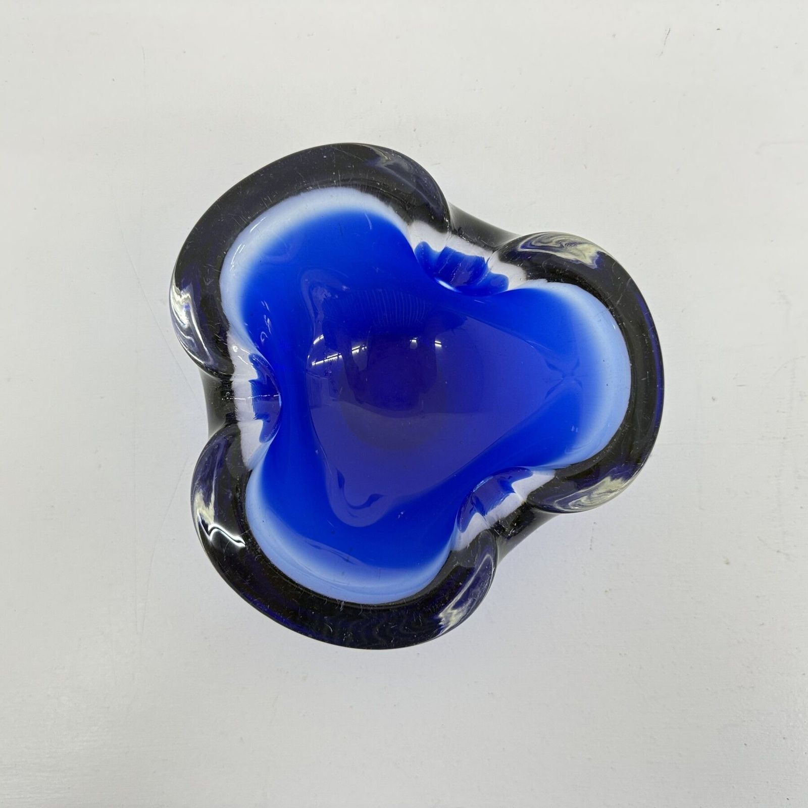 photo vintage Mid-Century Design Set van 6 Blauwe Murano Glazen Schalen, jaren 1970