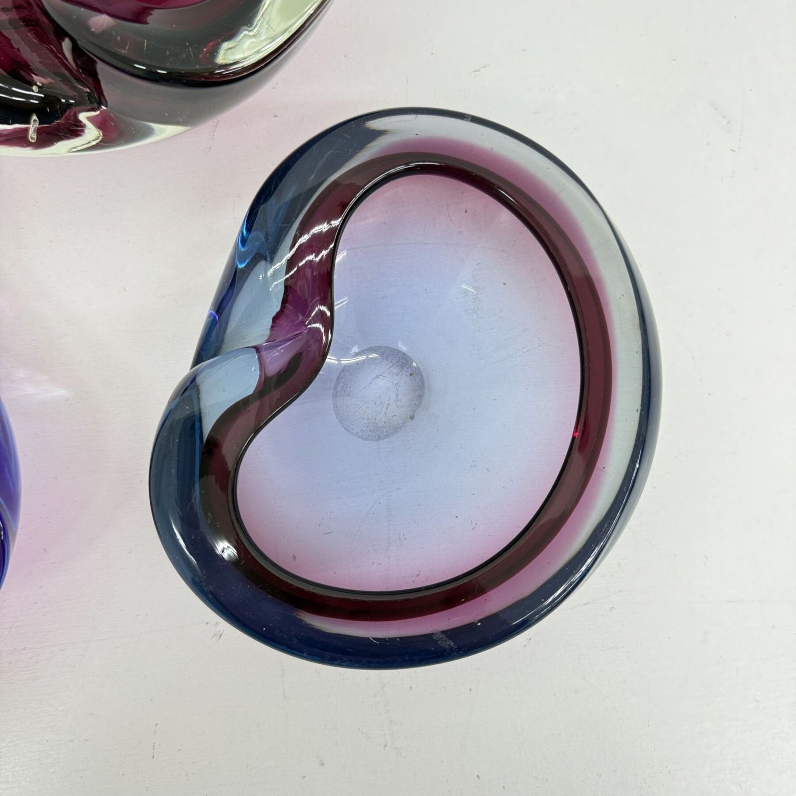 Set van 3 Murano sommerso roze glazen schalen, jaren 1970 photo buy
