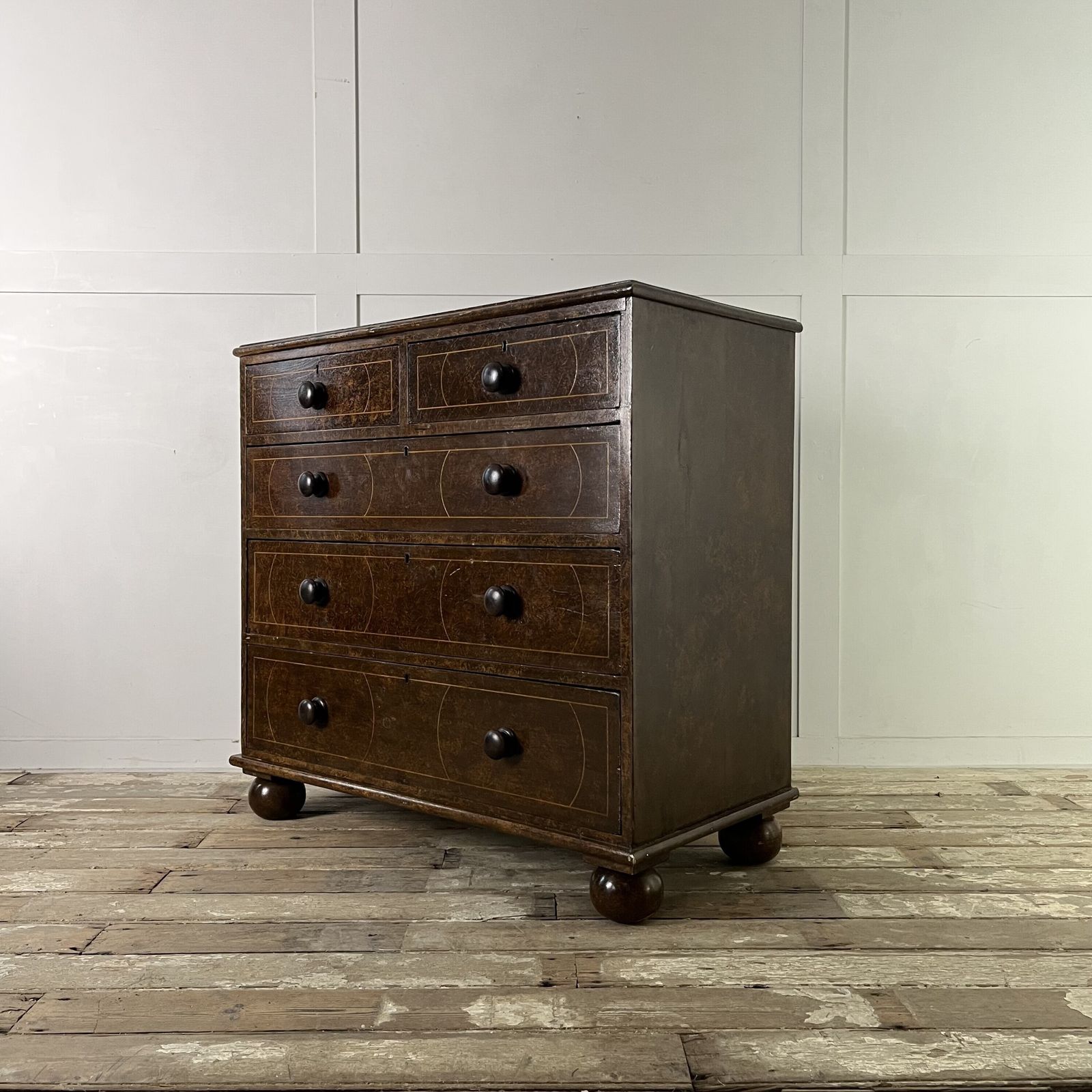 Antique Painted Pine Chest Of Drawers photo 1330.0