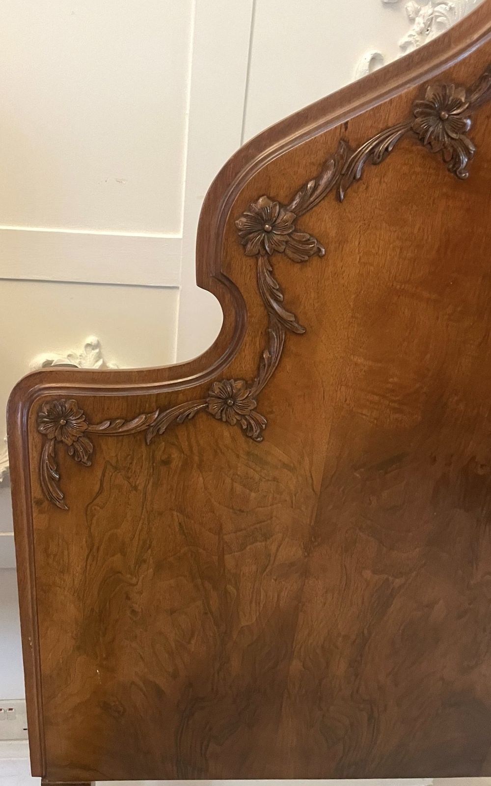 Antique Pair Of Quality Carved Burr Walnut Single Beds photo buy