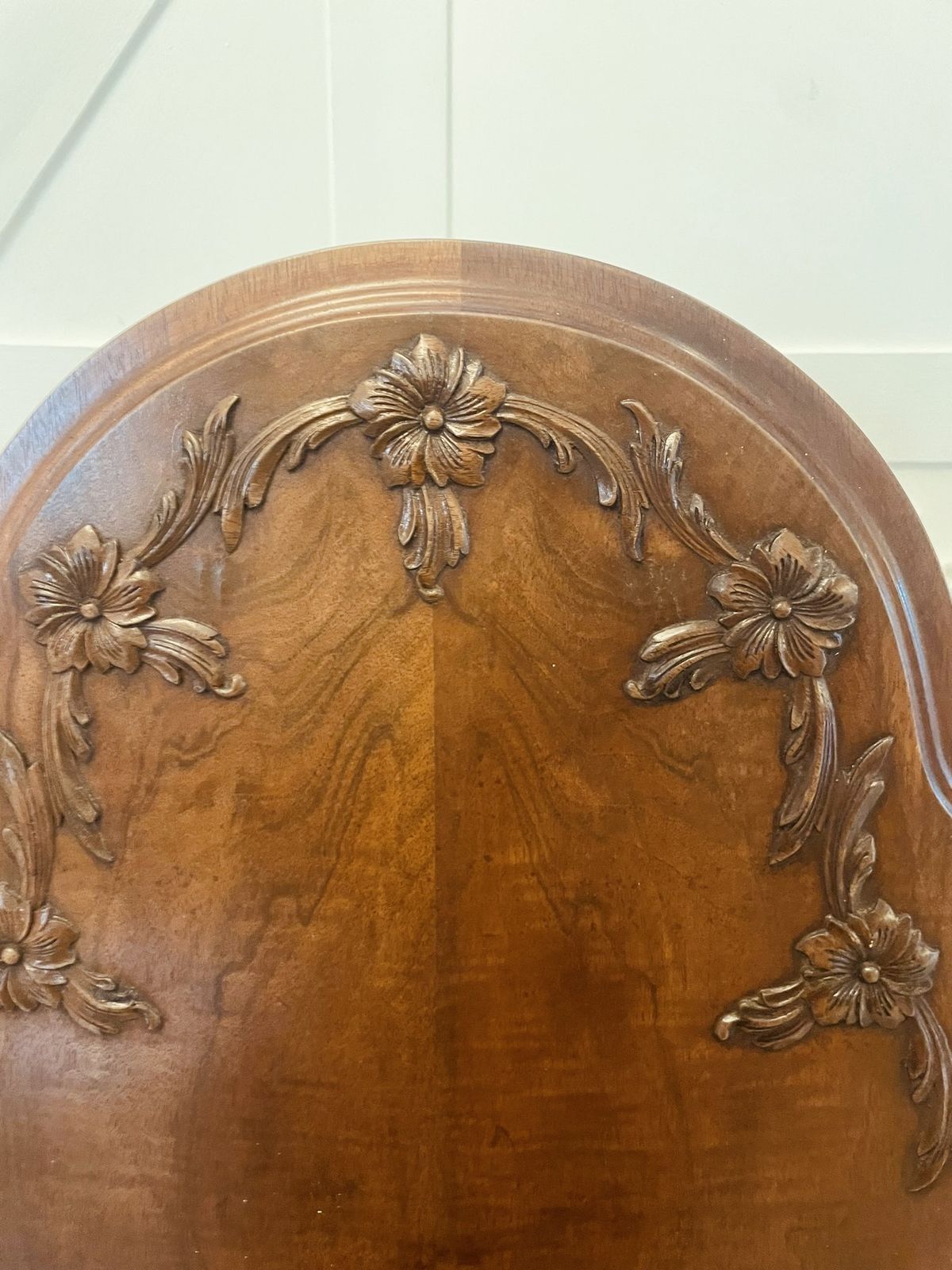 photo for sale Antique Pair Of Quality Carved Burr Walnut Single Beds