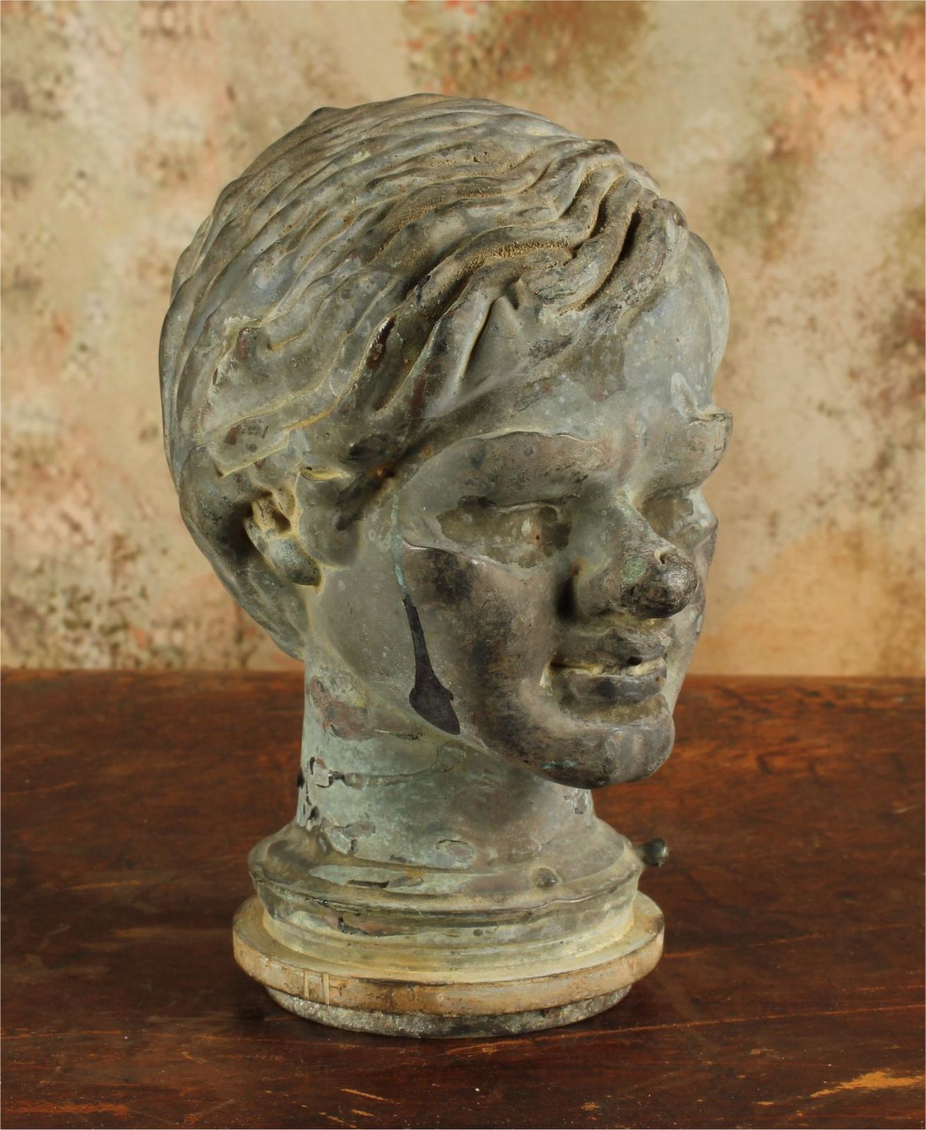 French Copper Head Factory Mould. Bella Male Doll Figure. Vintage Curio