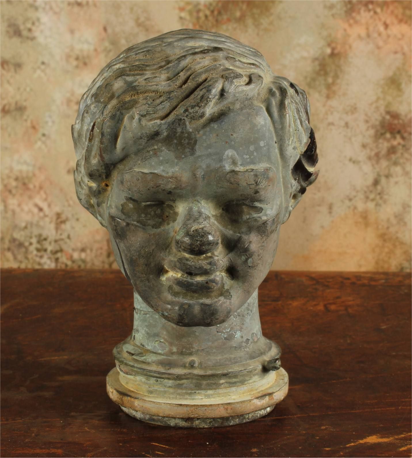 French Copper Head Factory Mould. Bella Male Doll Figure. Vintage Curio photo furniture