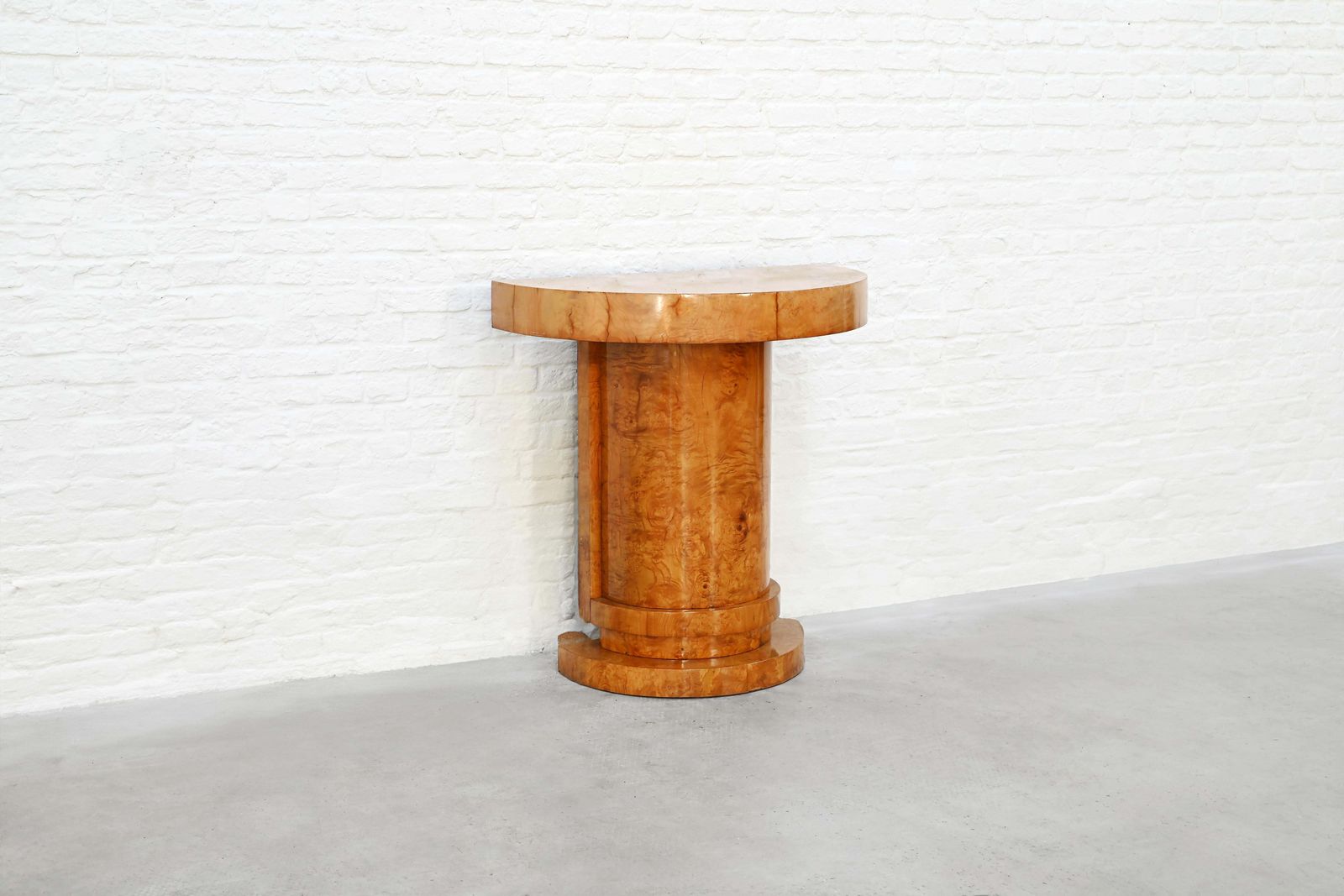 Art Deco Burl Wood Console Table, France, 1930s photo furniture