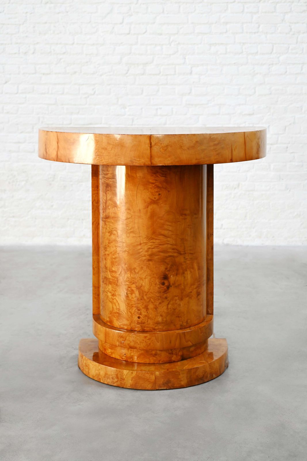 Art Deco Burl Wood Console Table, France, 1930s photo Furniture