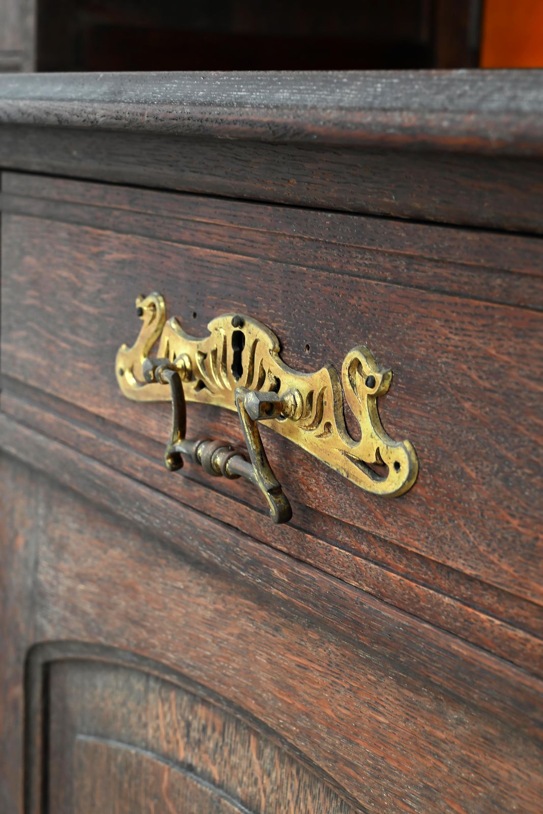 Art Nouveau Cabinet Attributed To Gustave Serrurier Bovy, Belgium, Circa 1900 photo buy