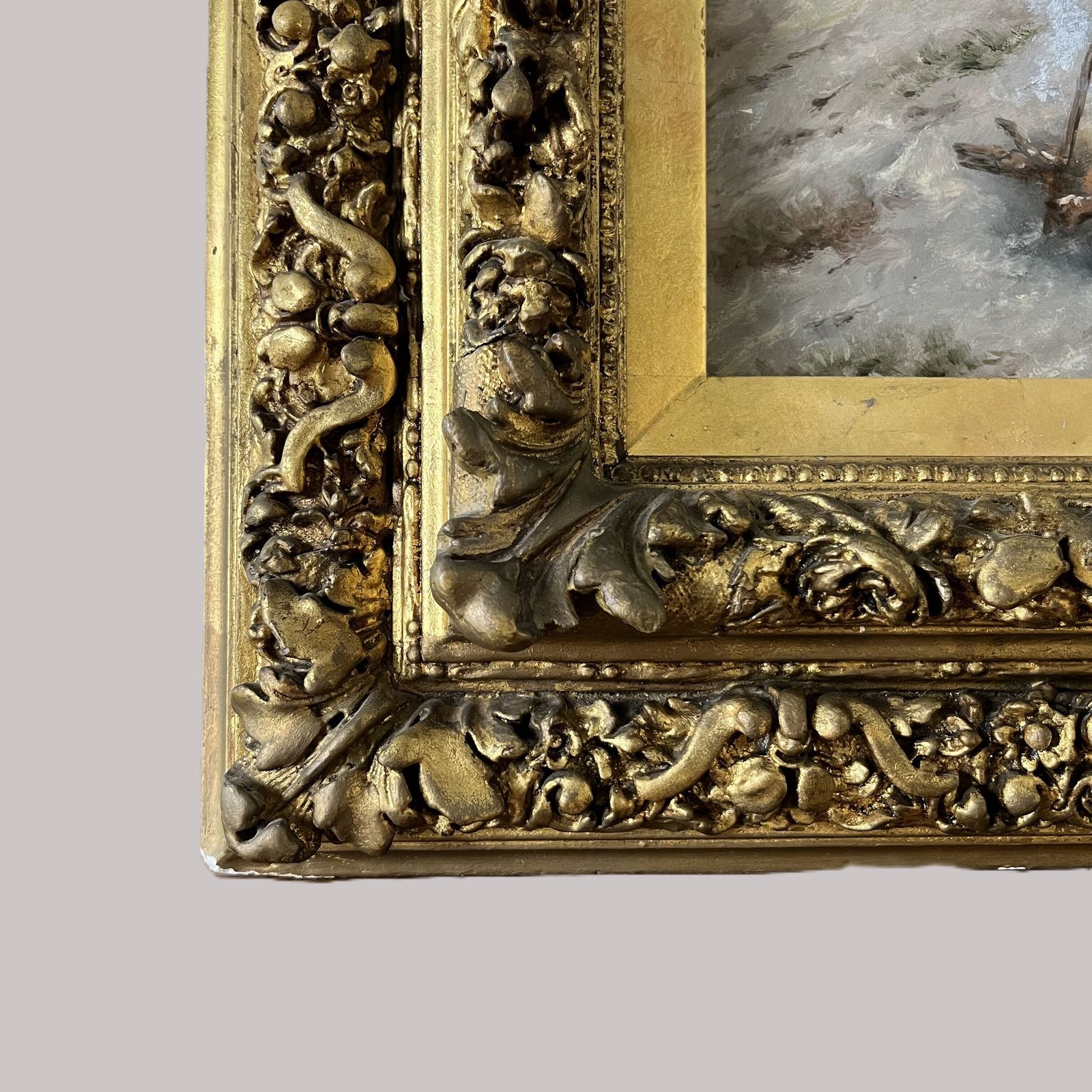 photo furniture Pair Of Antique Oil On Boards Signed. R Palnay