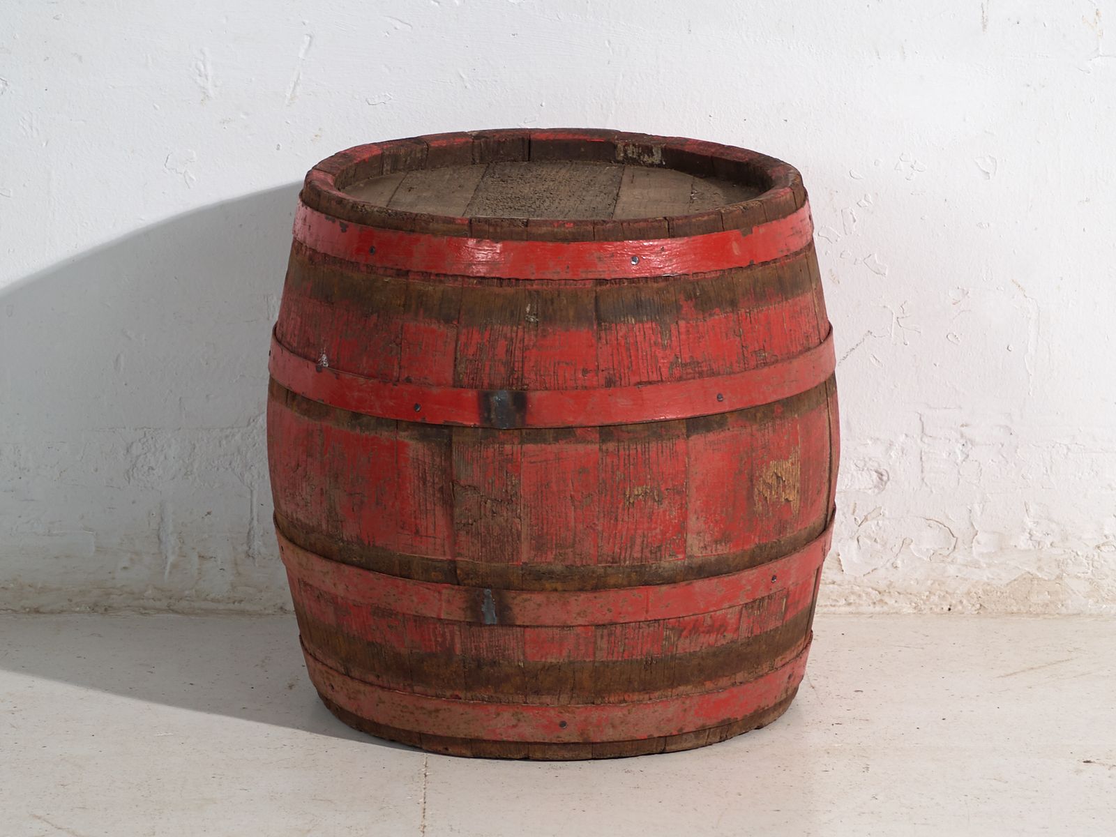 Antique Wooden Barrel With Iron Straps – Central Europe, Circa 1920 photo 353.0