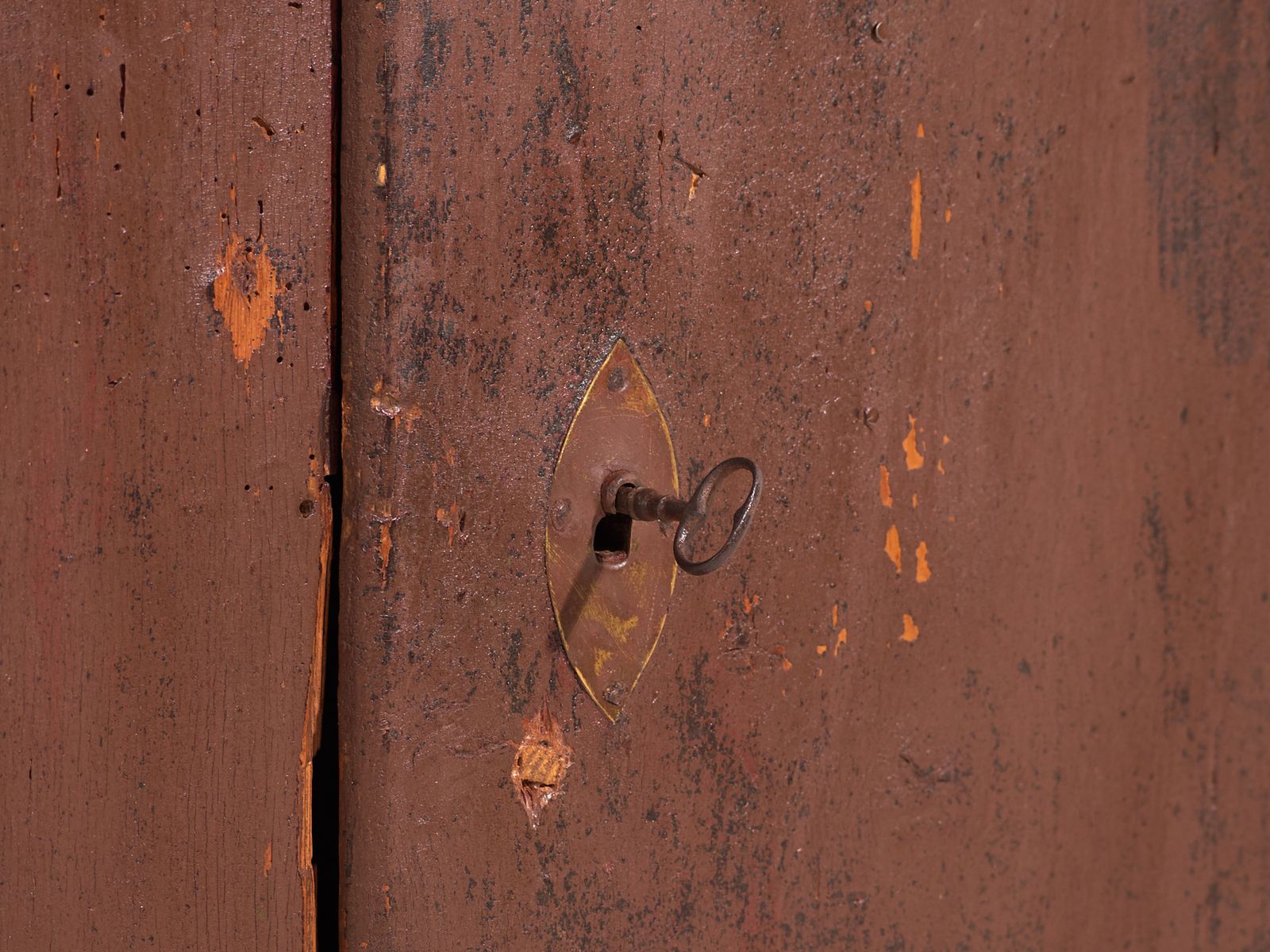 Antique Painted Cabinet In Pine Wood – Central Europe, Circa 1900 photo for sale