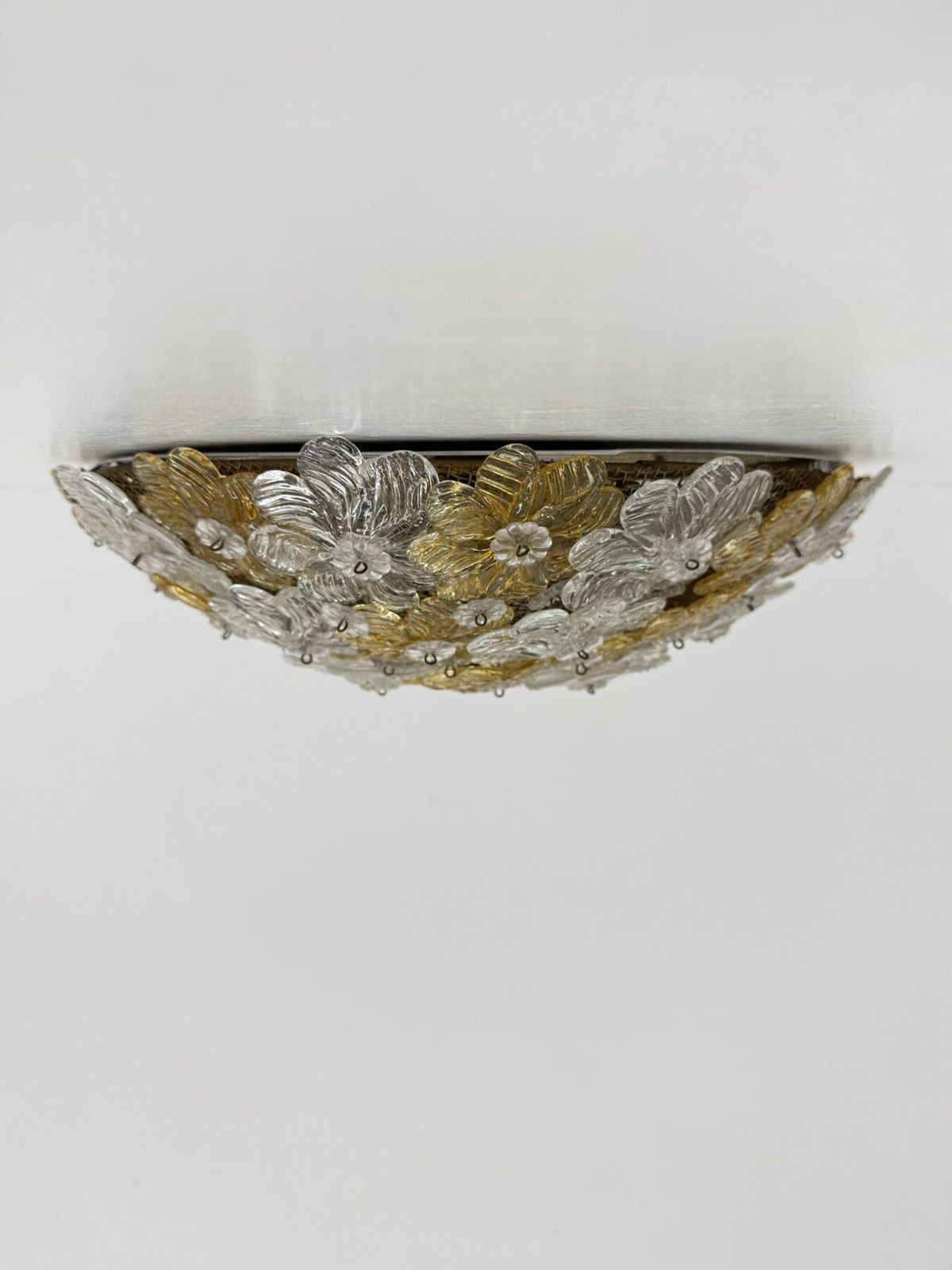 Applique murale / plafonnier Barovier & Toso, fleurs Millefiori, Italie, années 1970 photo buy