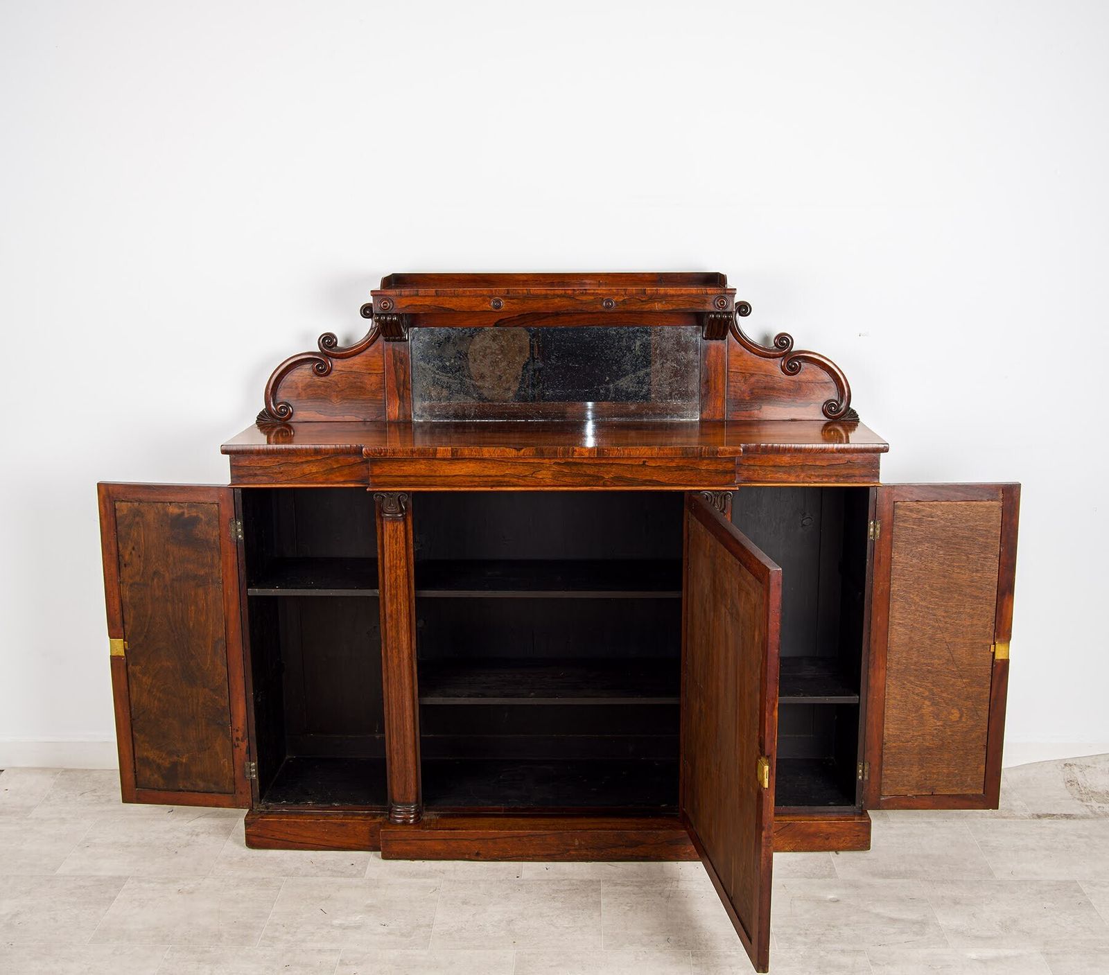 Antique William IV Rosewood Chiffonier Side Cabinet, Circa 1835 photo vintage