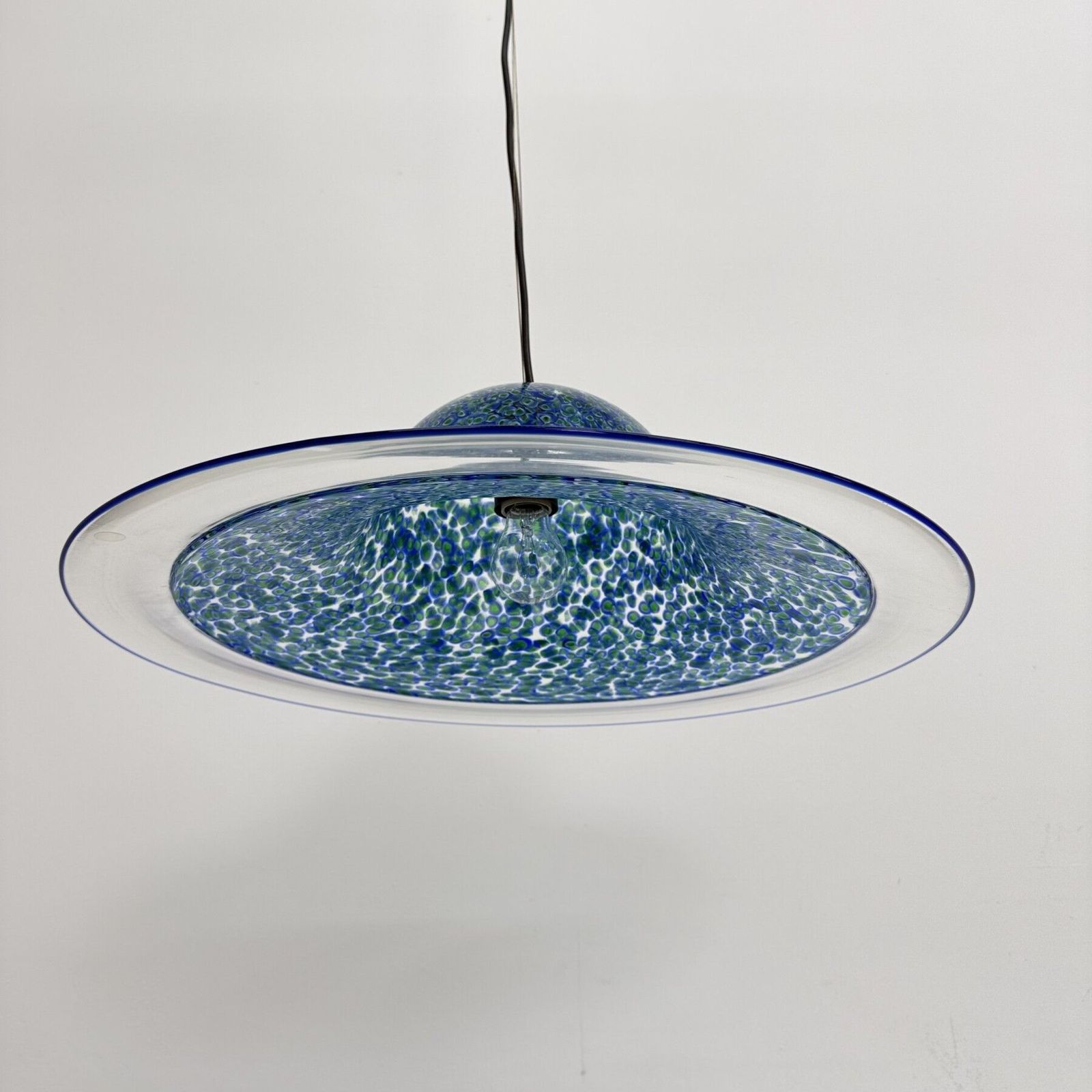 photo buy Blue Murano Glass Hanging Lamp Neverrino By Gae Aulenti For Vistosi Italy , 1970s