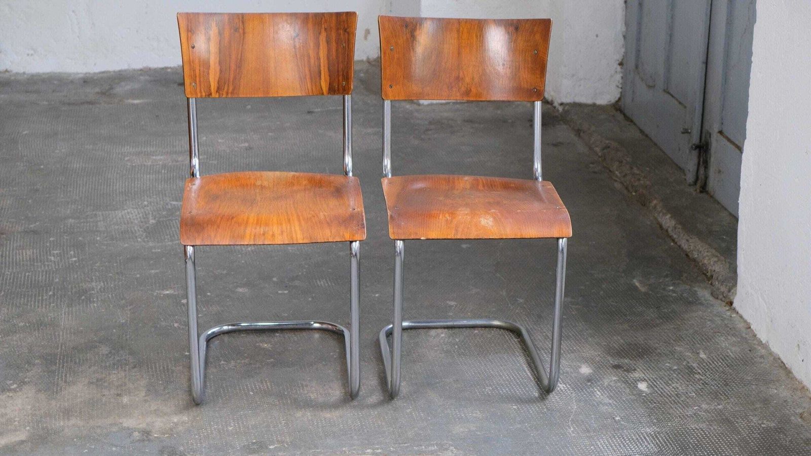 One Of Two Bauhaus Cantilever Chairs S 43 By Mart Stam, #50