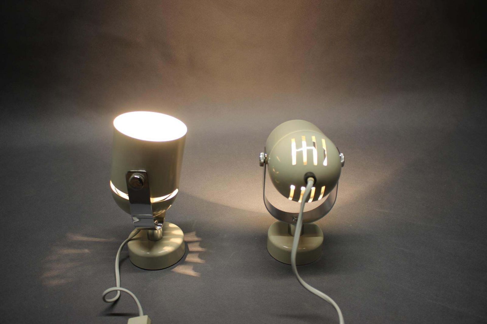 Lighting Pair Of Mid Century Wall Lamps By Stanislav Indra, Czechoslovakia, 1970s photo