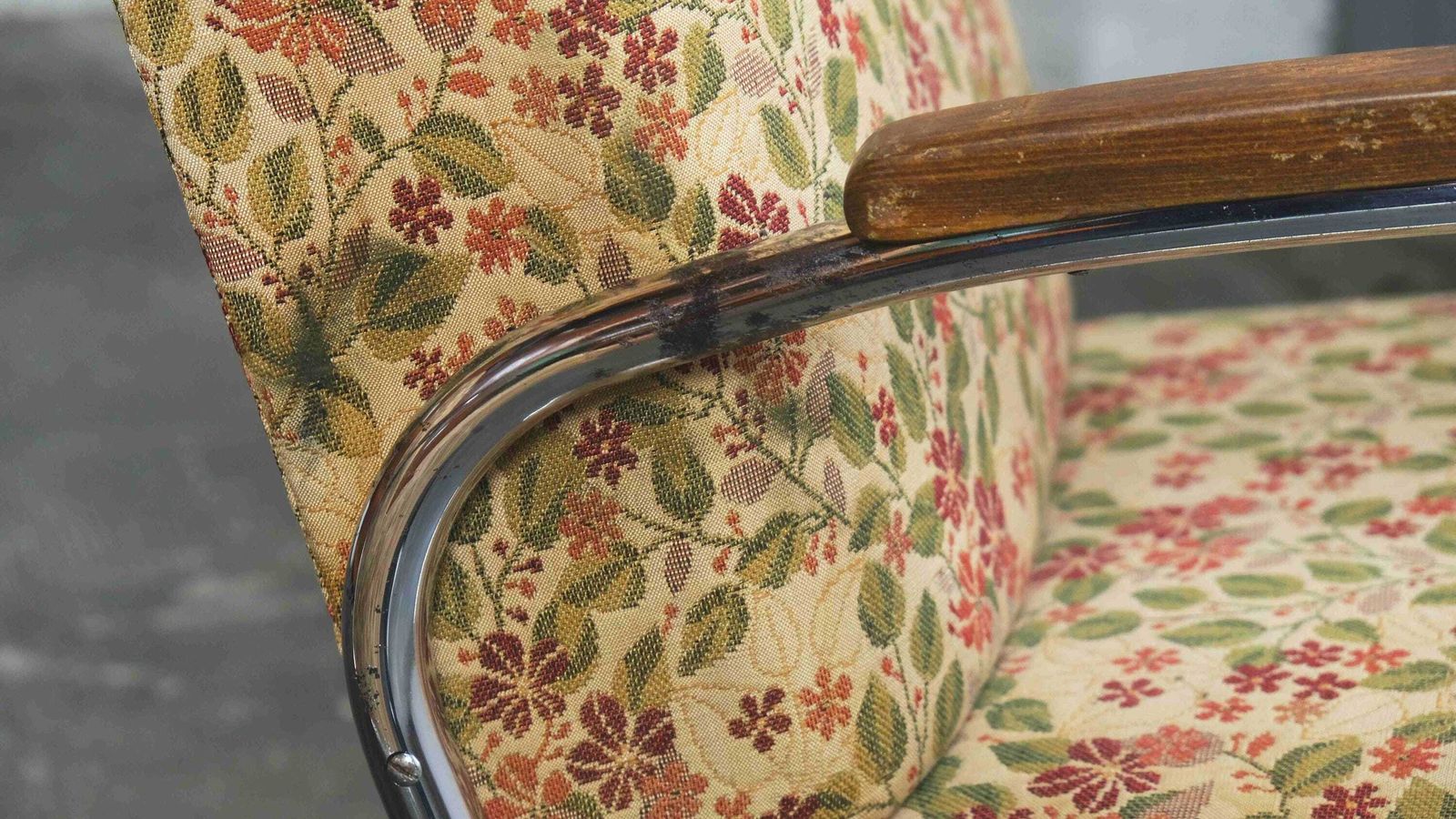 Furniture Bauhaus Armchair S 411 With Floral Pattern / Thonet License photo