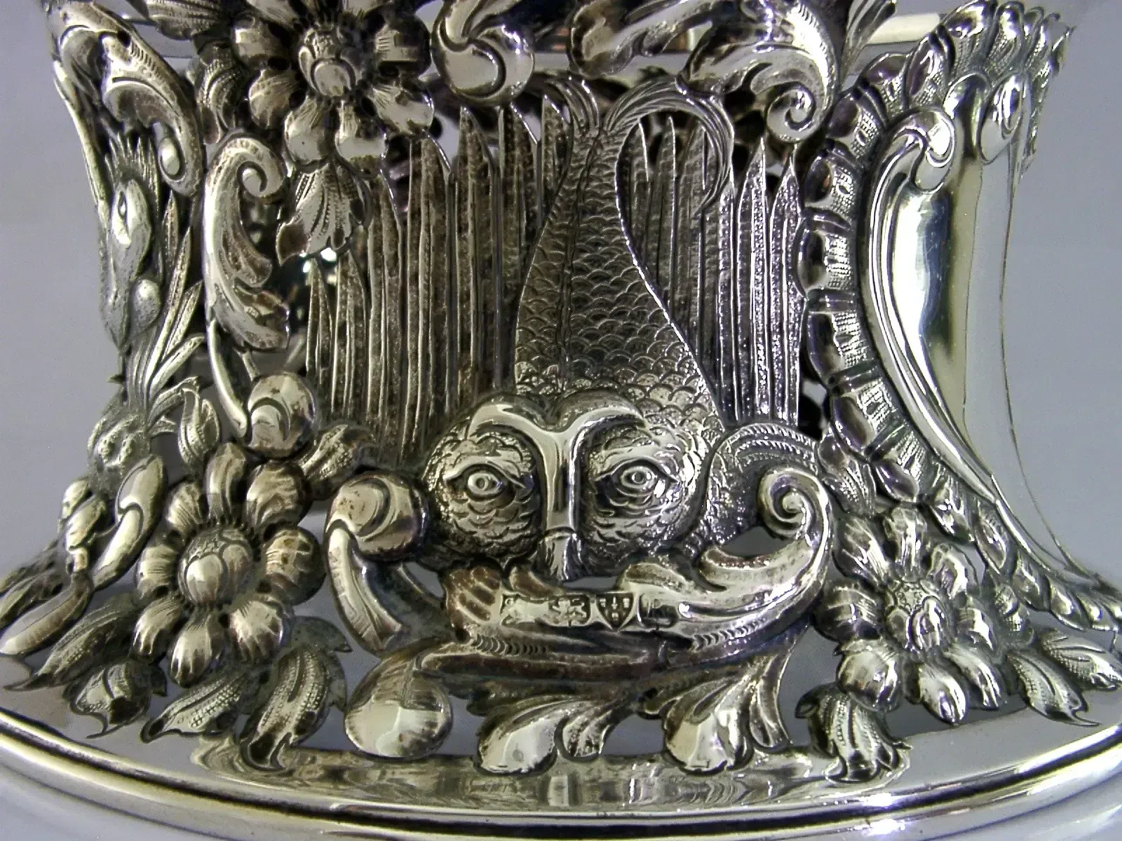 Porte-plat en argent massif sterling, Chester 1900, époque victorienne - 464 g