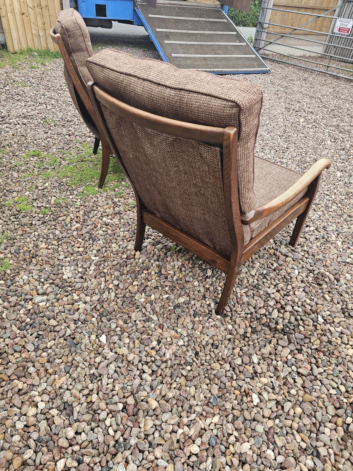 Mid Century Pair Of Cintique Fire Side Chairs photo vinterior