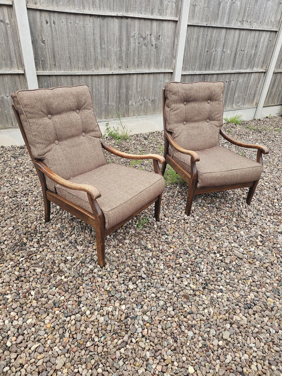 Mid Century Pair Of Cintique Fire Side Chairs photo buy