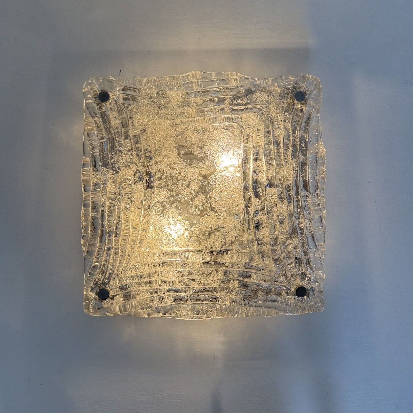 Mid Century Handgeblazen Murano Glas Mazzega Plafondlamp / Wandlamp, Jaren 1970 photo for sale