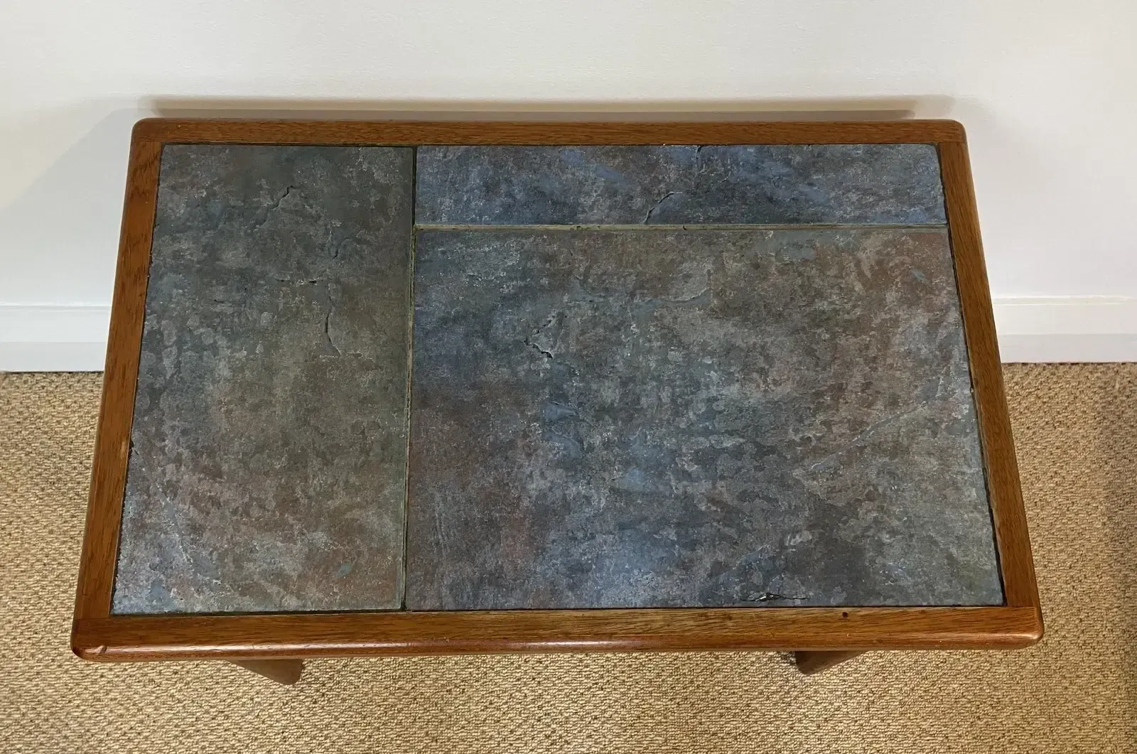 Mid Century Danish Tiled Top Nest Of Coffee/Side Tables photo vinterior