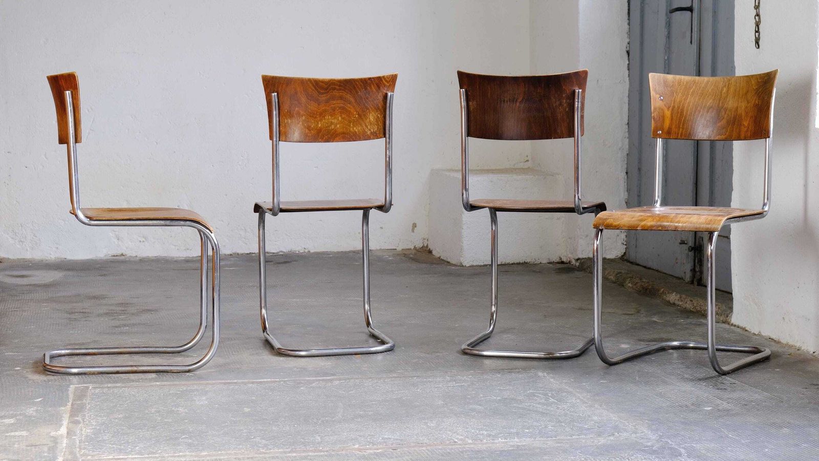 Set Of Four Bauhaus Cantilever Chairs After Mart Stam, S 43 By Slezak photo buy