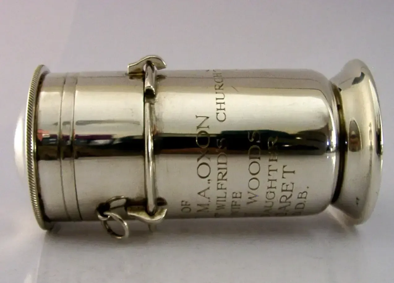 photo furniture Sterling Zilveren Wafer Pyx Box Holy Water Jar Communion Set 1961 Religious Oxford