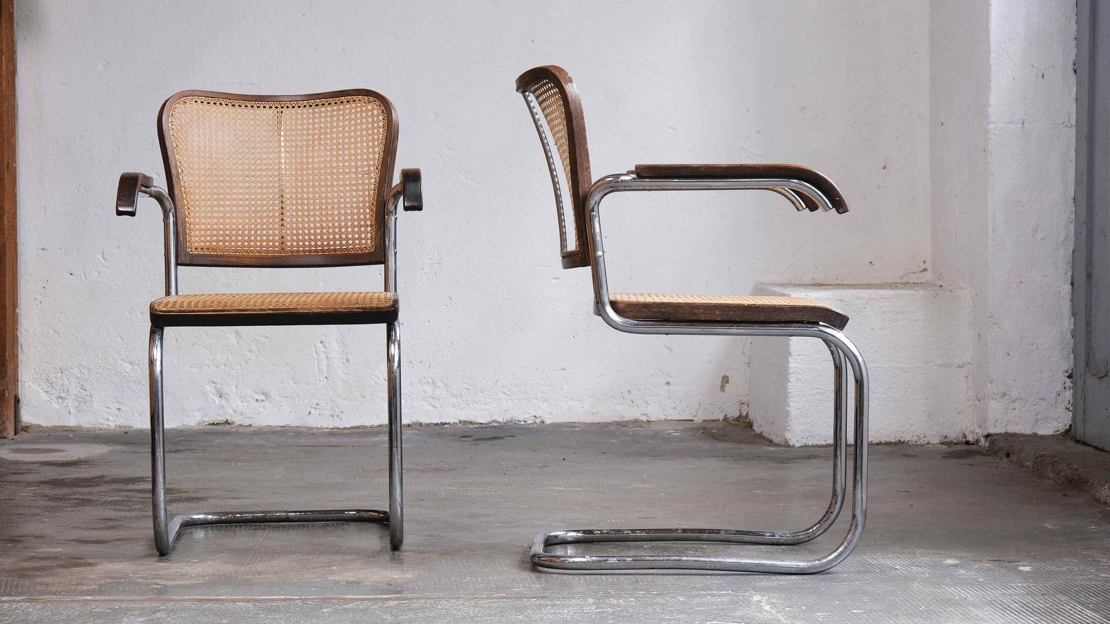 Set Of 4 Bauhaus Cantilever Chairs K 17 By Slezák As Thonet S 64 Variation photo furniture