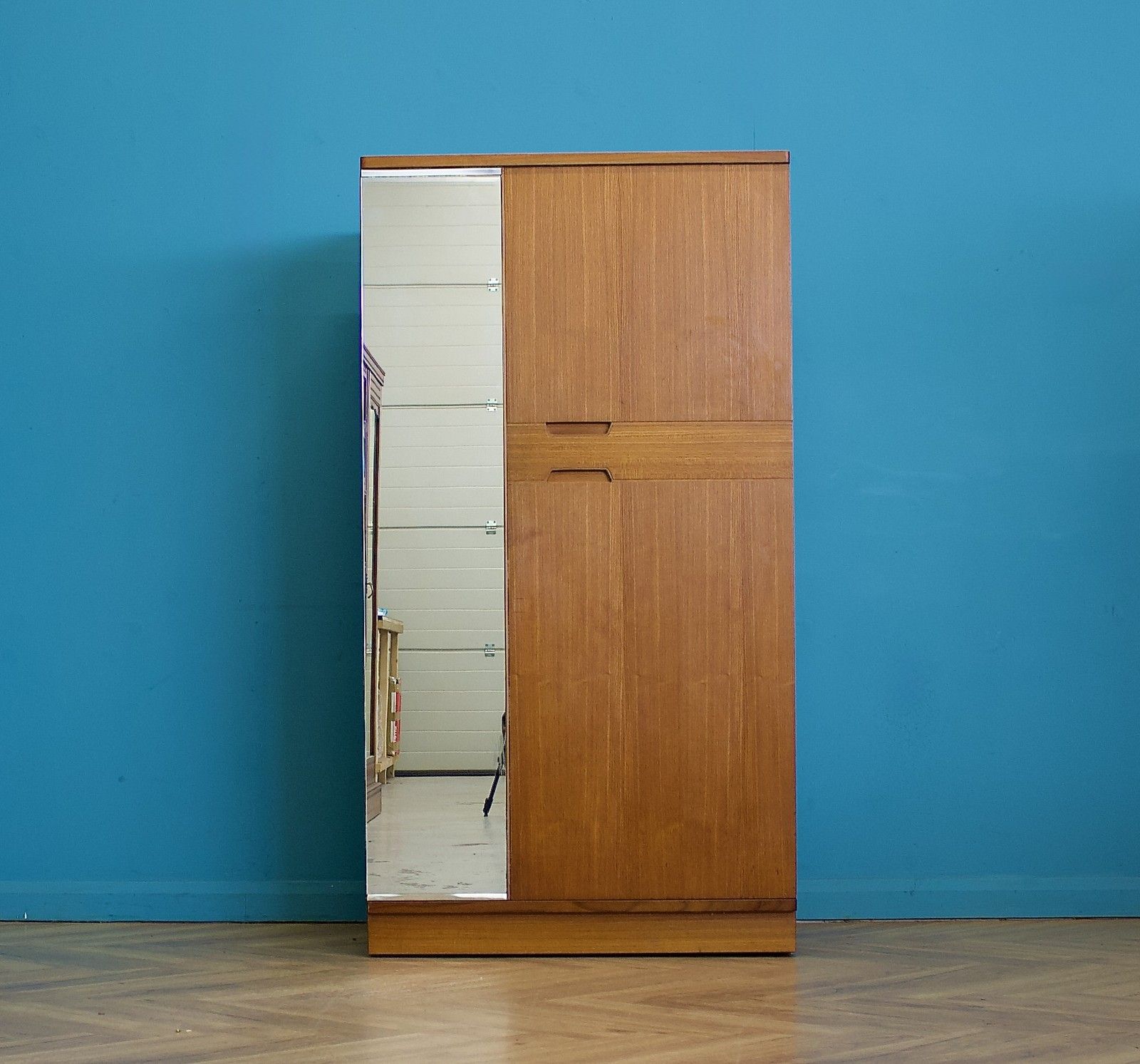 Mid Century Teak Wardrobe From Uniflex, 1960s  #1753
