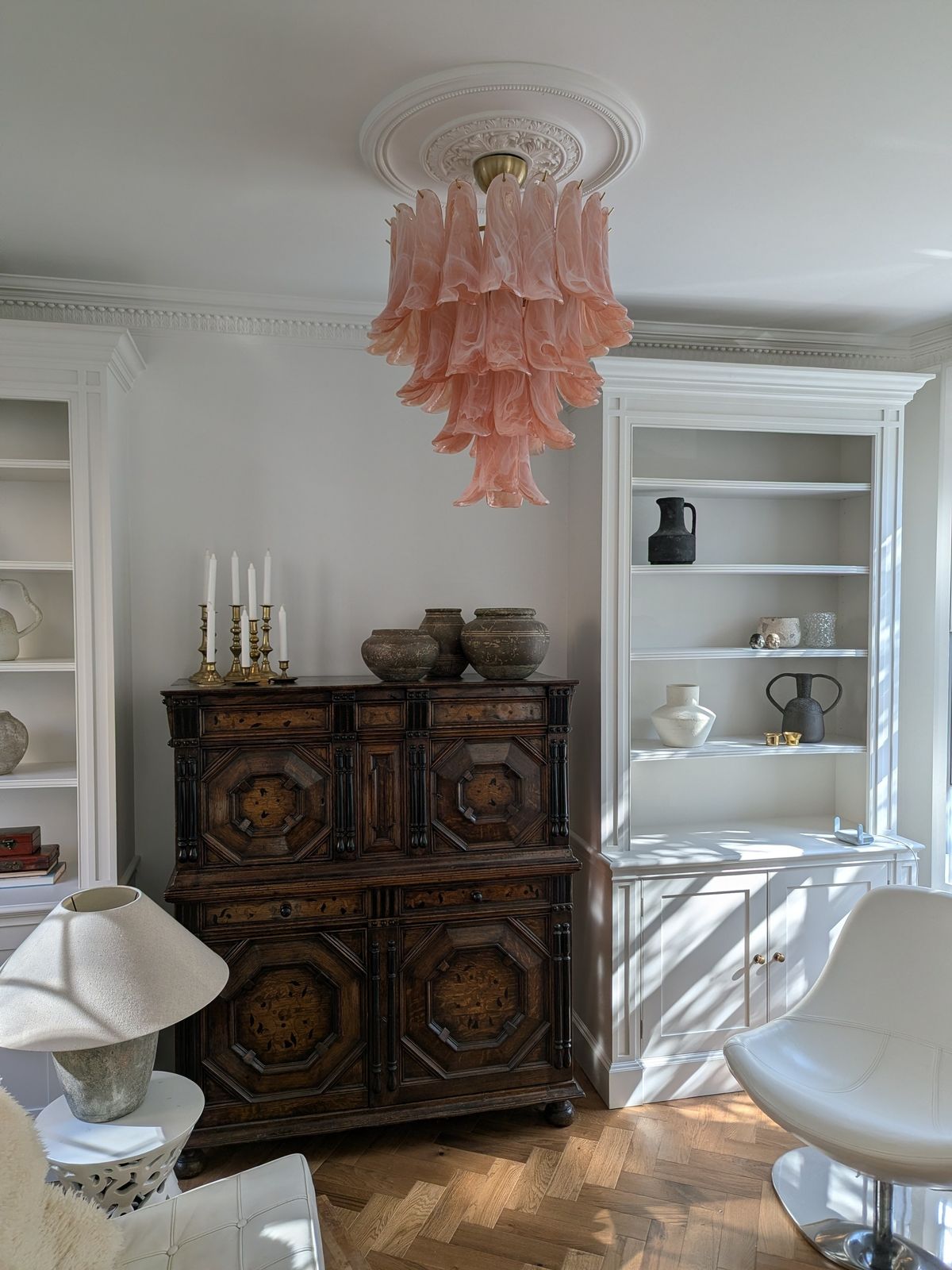 Murano Chandelier (Glass Part 50x65cm Chain: 1m Flexi ). Similar From Soho Home photo for sale