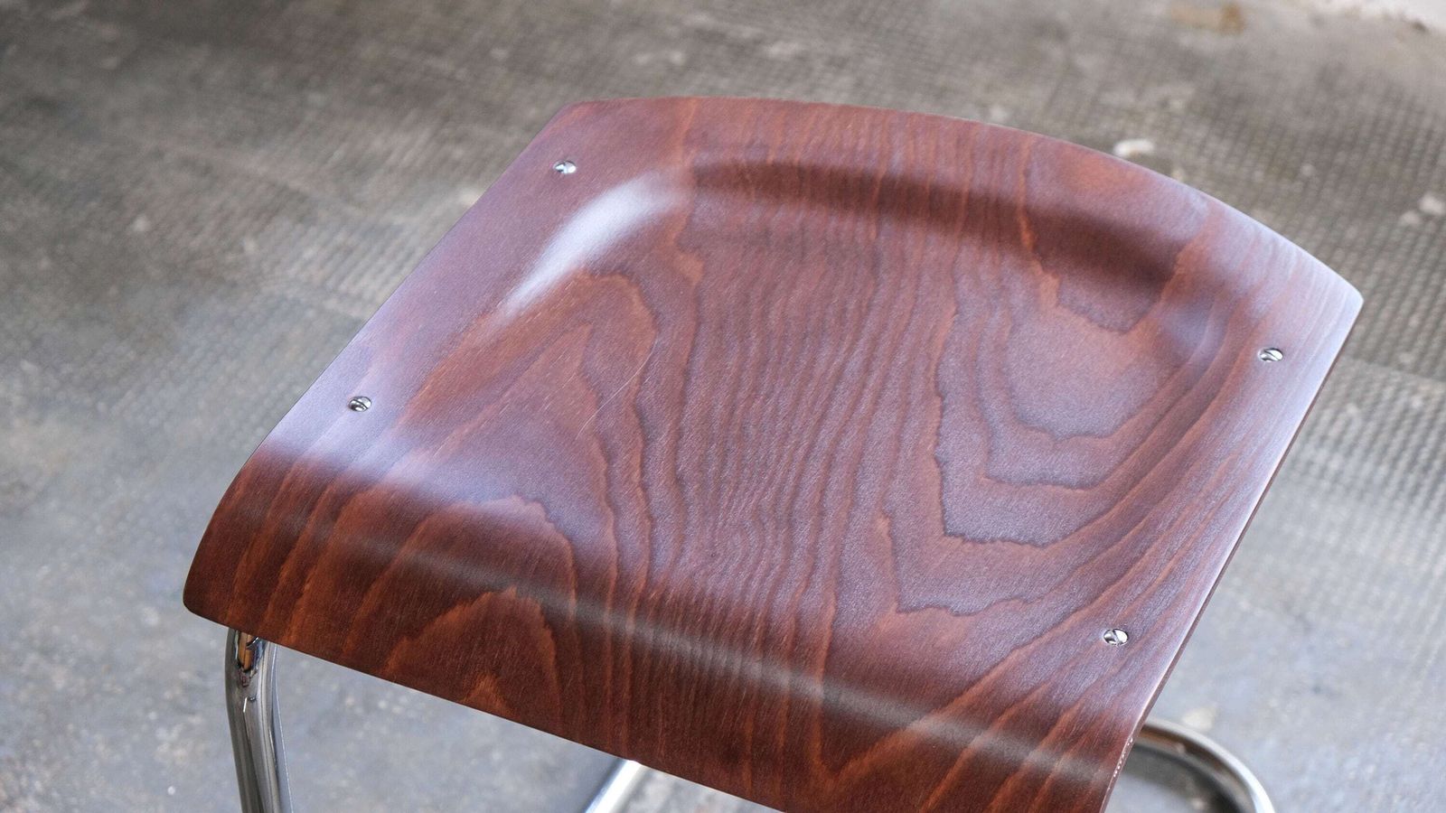 1 Of 2 Bauhaus Stools By Mart Stam In Dark Brown photo vinterior