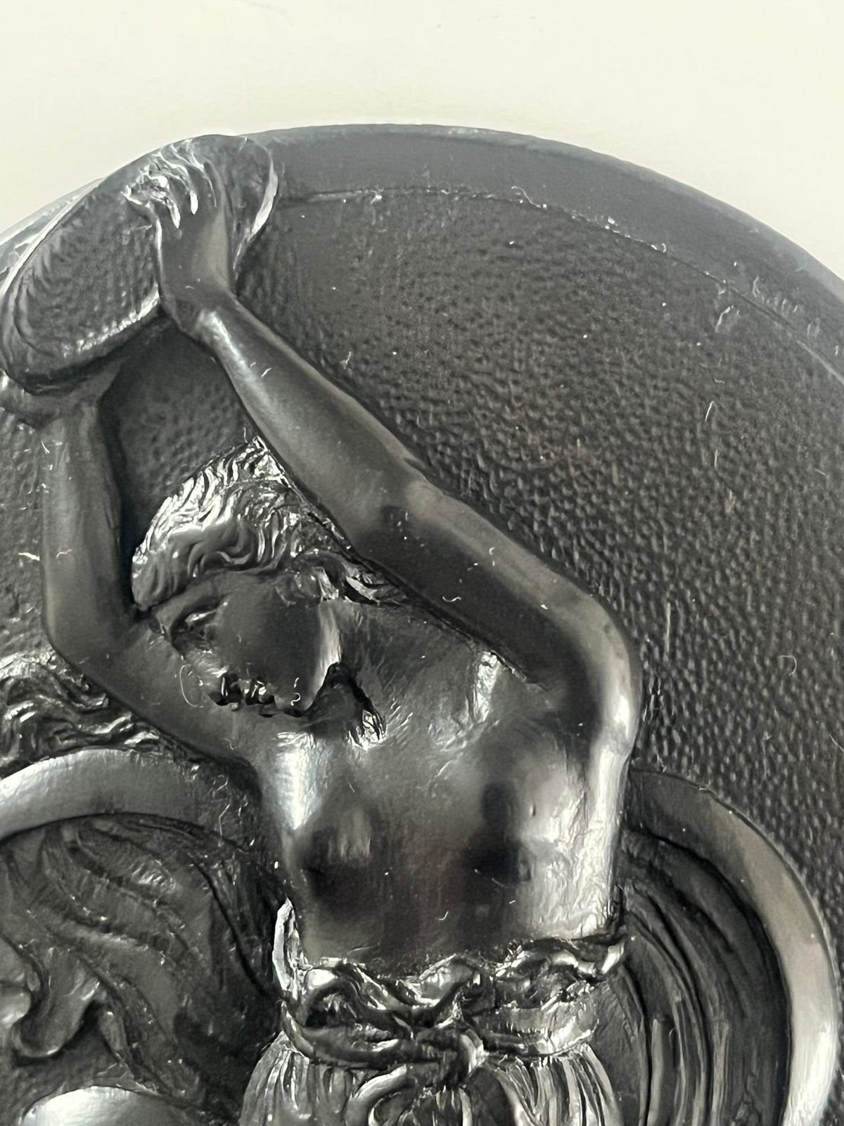 Antiek zwart basalt wandreliëf, mogelijk van Josiah Wedgwood, ca. 1860 photo buy