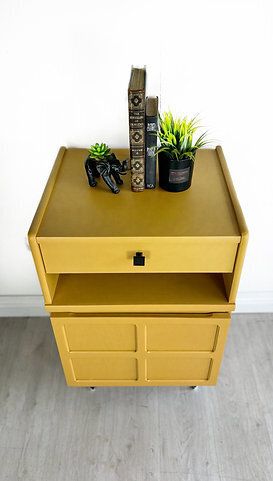 495.0 Mustard Yellow Nathan Drinks Cabinet  Mid‑Century Vintage Furniture  Kimterior photo