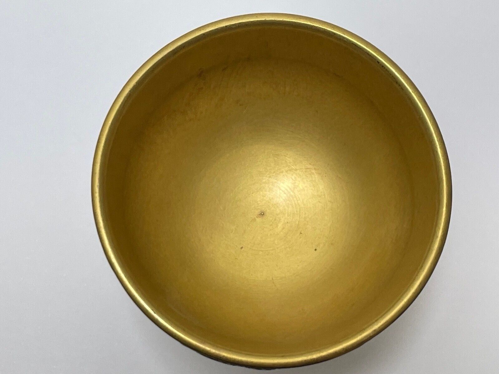 Small Chinese Qing Dynasty Gilded Bronze Drinking Vessel Dragon Wine Goblet photo for sale