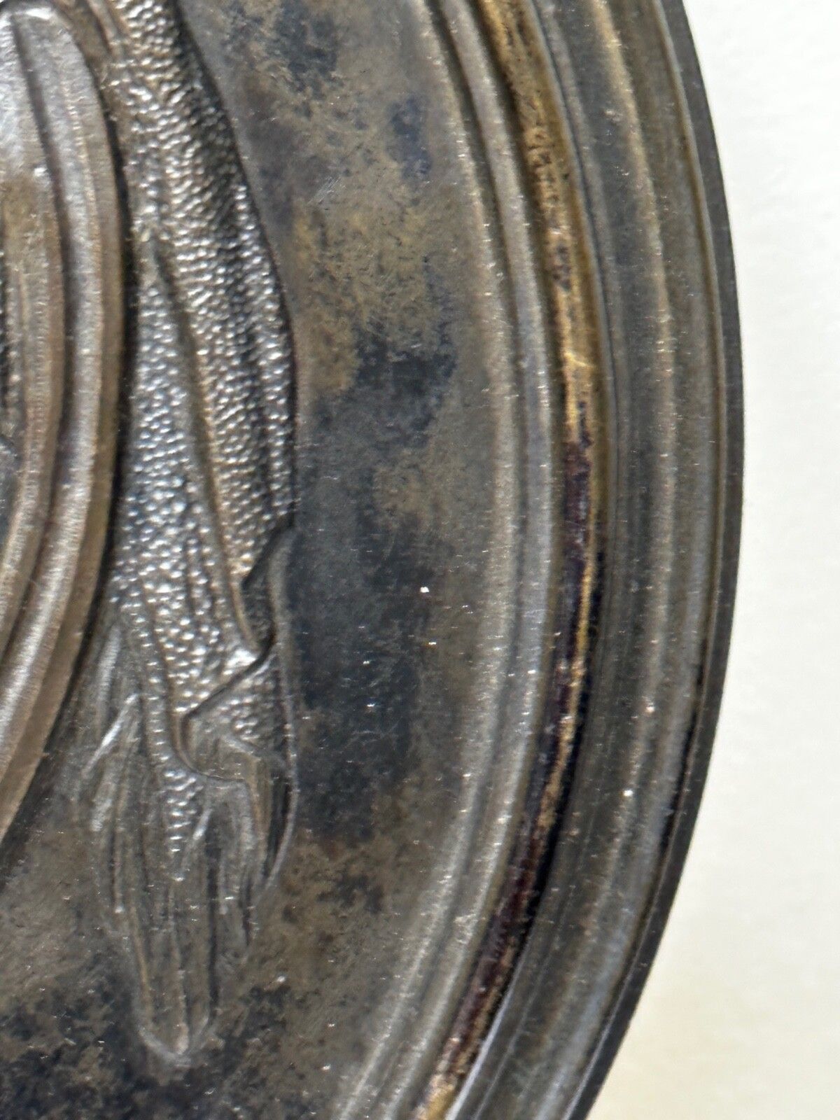 photo vinterior 19th Century Coalbrookdale Bronze Circular Plaque Mother Holding Her Child