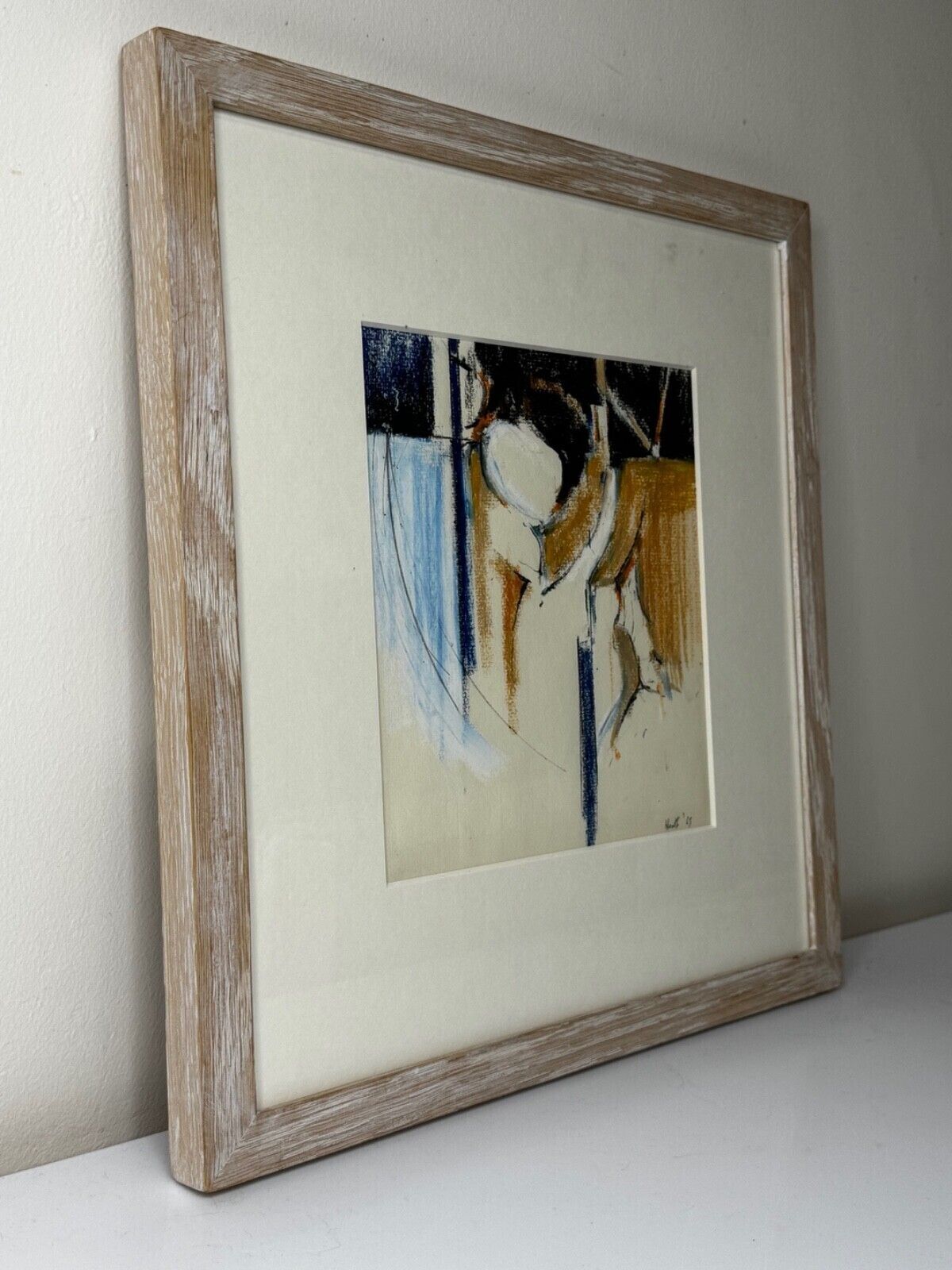 Mid-Century Abstract Painting Form In Motion Masterpiece By Adrian Heath C1965 Framed photo vinterior