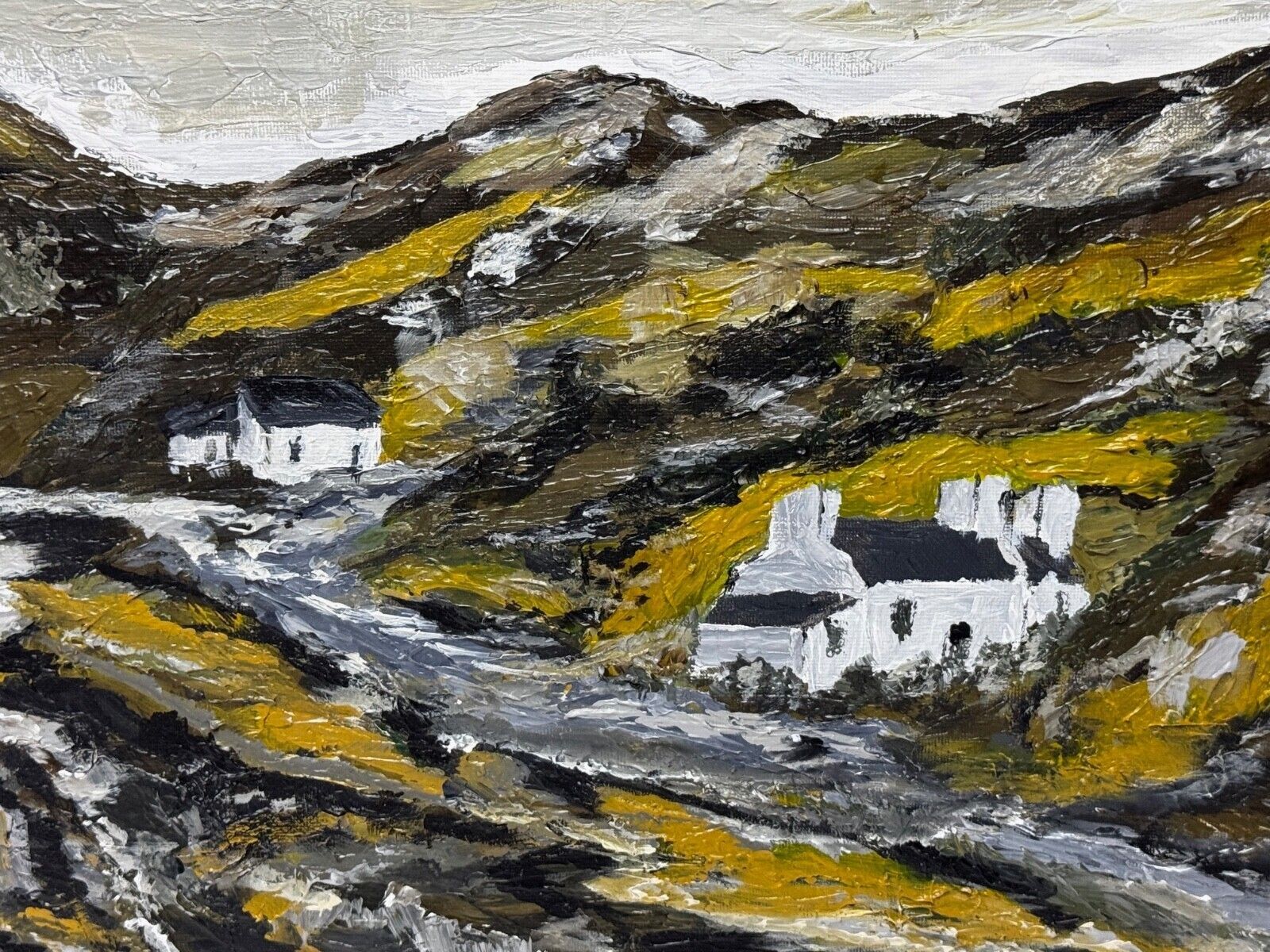 photo furniture Welsh Landscape Painting Cottages, Carneddau Mountains Snowdonia After Kyffin Williams