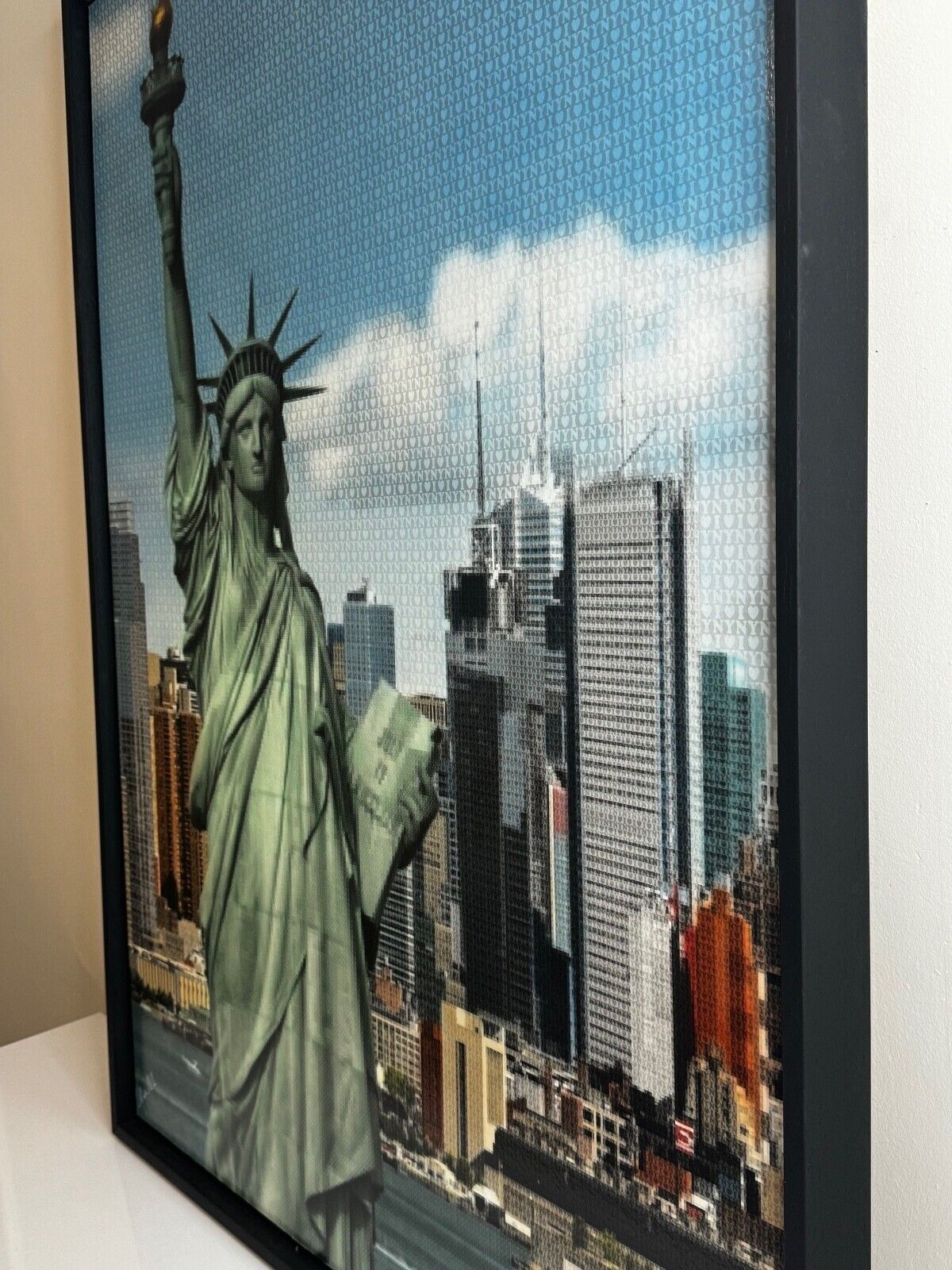 Groot hedendaags nostalgisch schilderij New York neoklassiek Vrijheidsbeeld photo vinterior