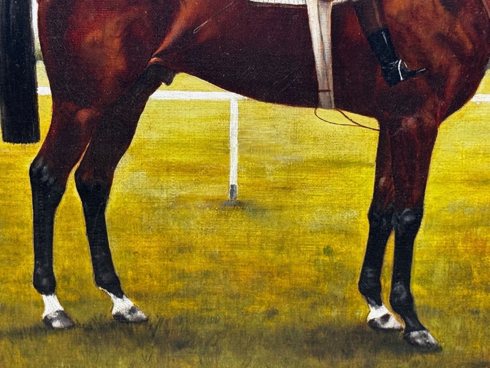 Kunst 19e-eeuws ruitersschilderij, olieverf, Master Walter, winnaar Governor's Cup, Colombo Races, in de stijl van Harry Hall photo