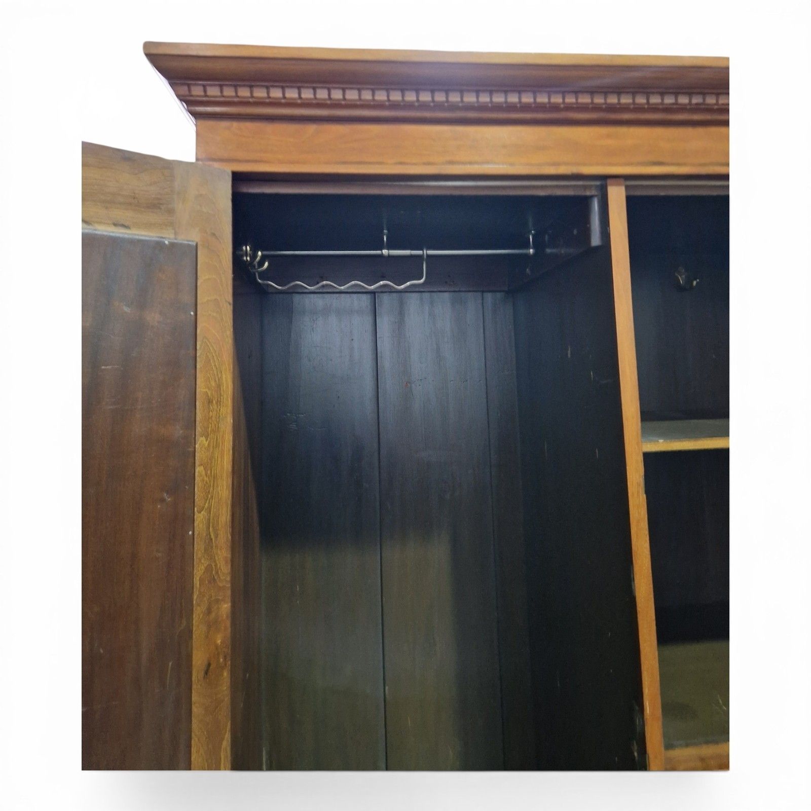 Antique Scottish Ash Wardrobe Mirror Door Antique Combination Armoire Victorian photo buy
