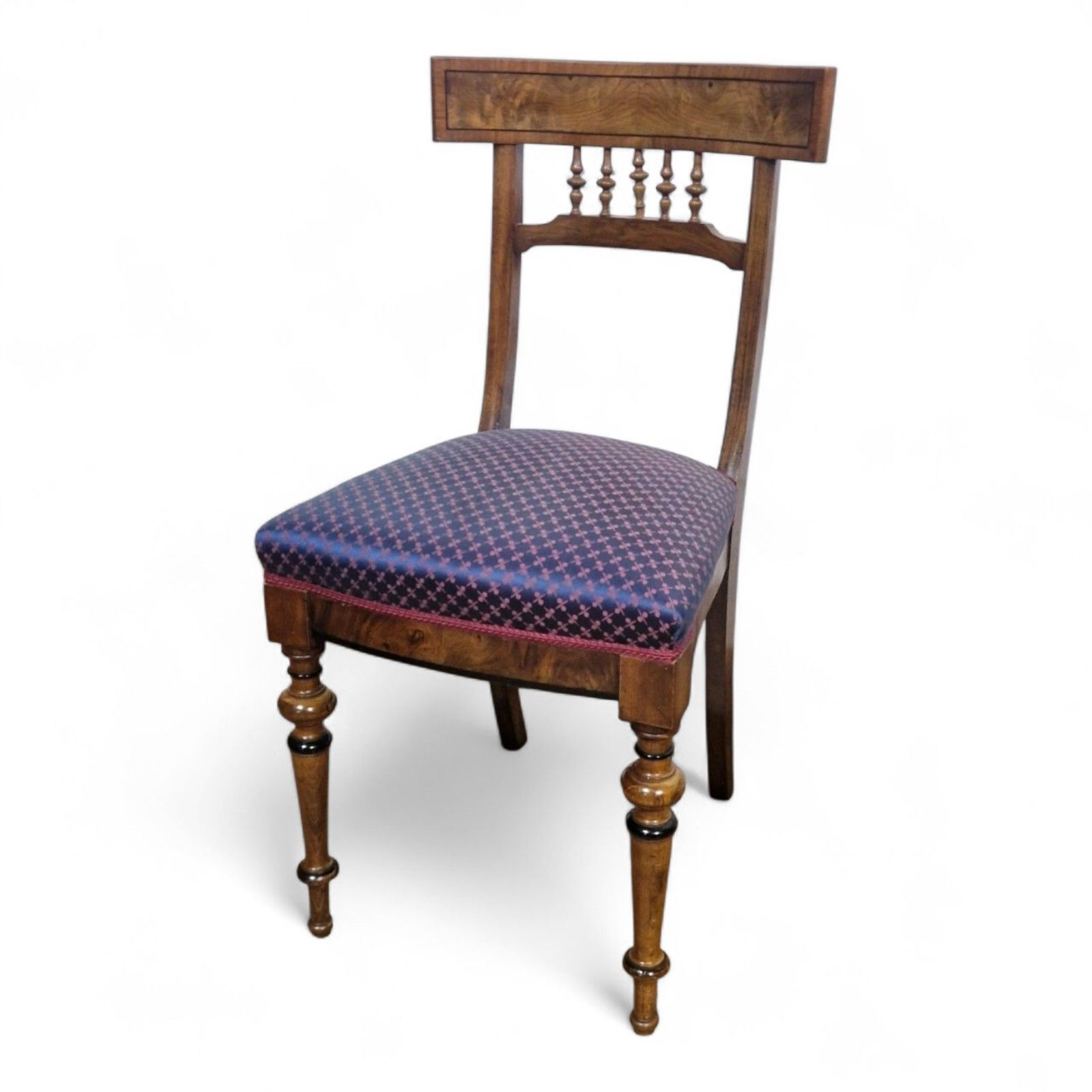Antique Walnut Occasional Chair Spindle Back Bedroom / Hall Chair photo 60.0