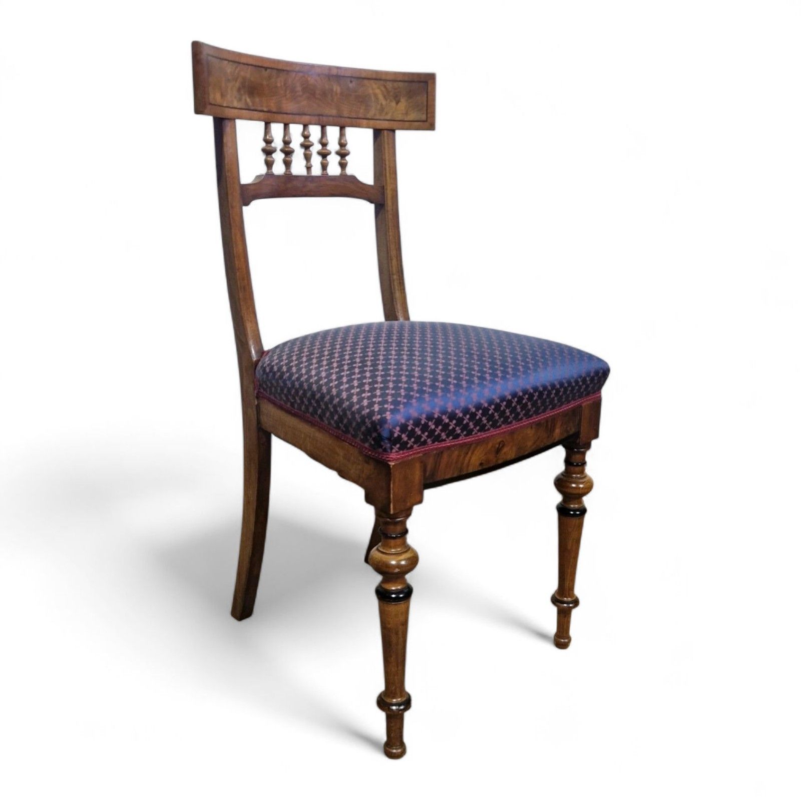 photo vinterior Antique Walnut Occasional Chair Spindle Back Bedroom / Hall Chair