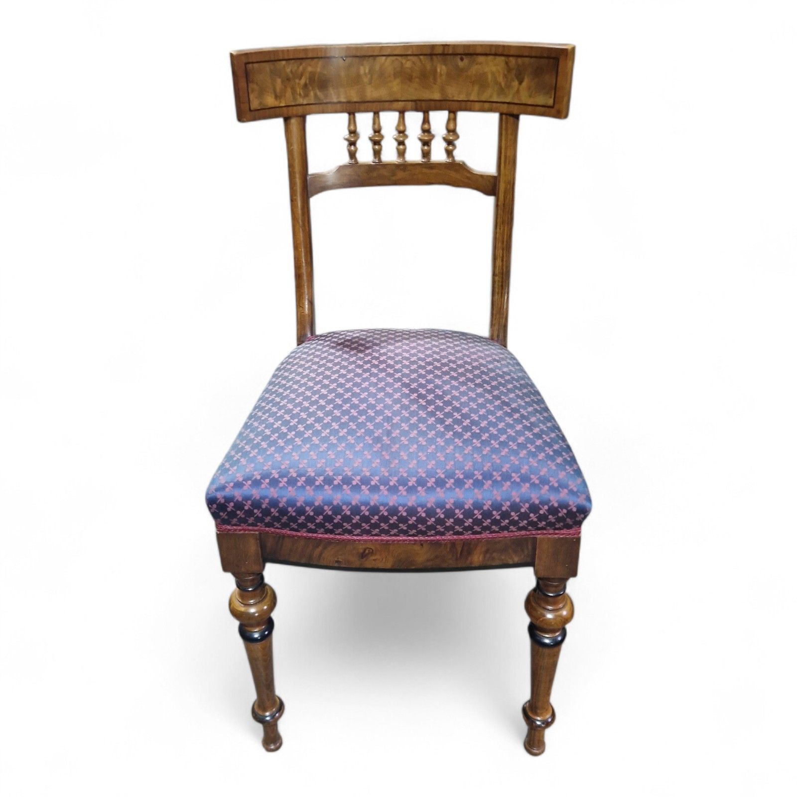 photo vintage Antique Walnut Occasional Chair Spindle Back Bedroom / Hall Chair