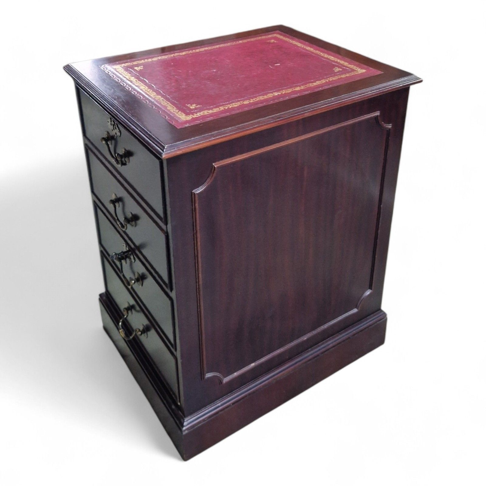 photo buy Mahogany Filing Cabinet Leather Top 2 Drawer Georgian Regency Style