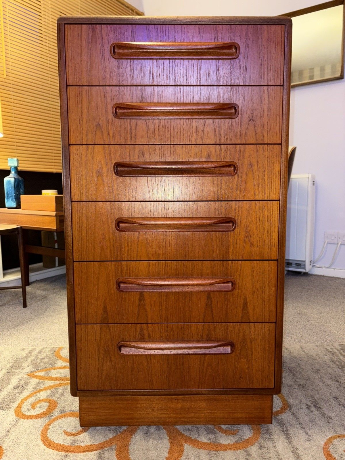 Mid Century G Plan Fresco Teak Chest Of Drawers Danish Style  Retro Mcm