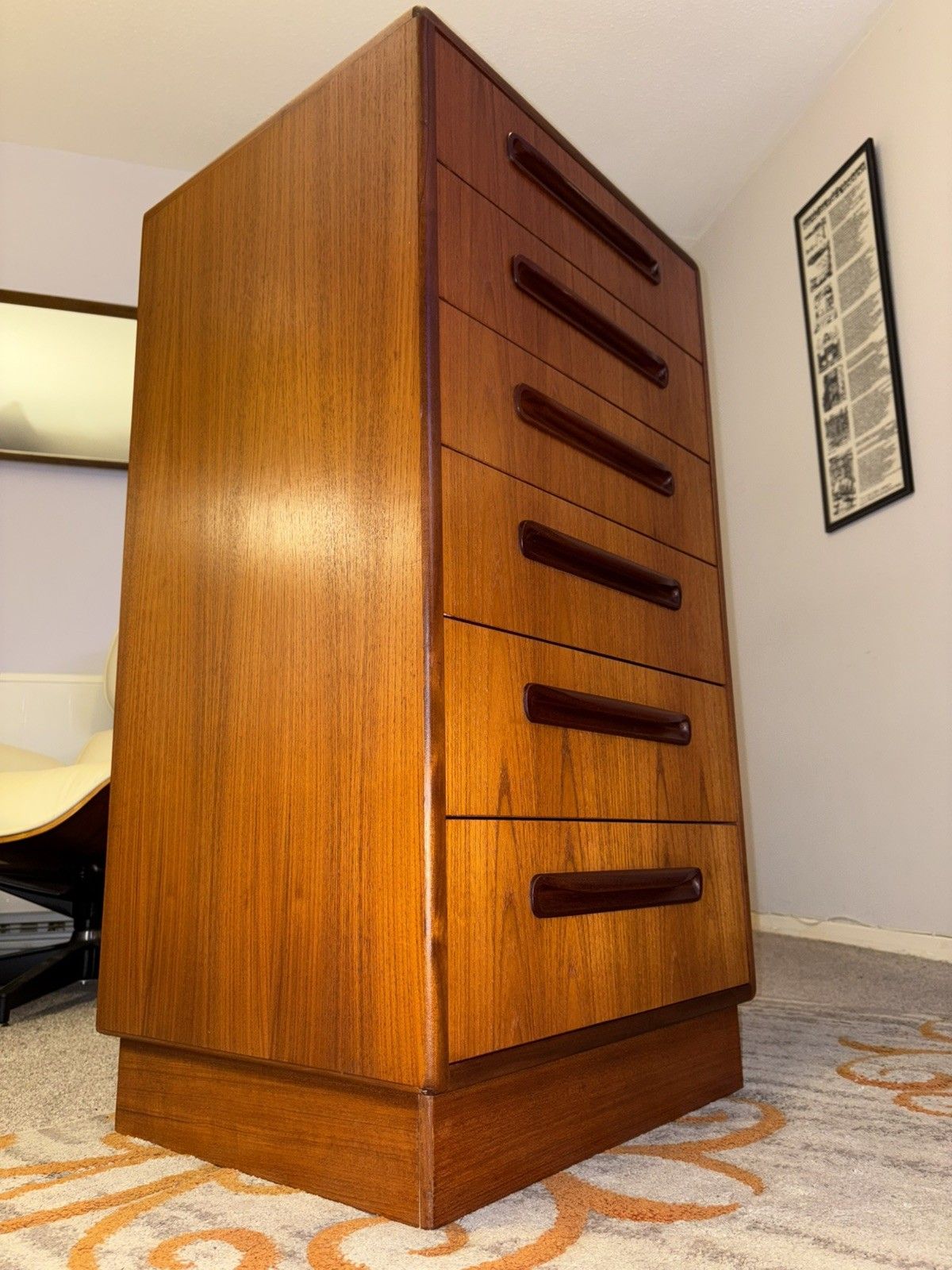 Mid Century G Plan Fresco Teak Chest Of Drawers Danish Style  Retro Mcm photo for sale